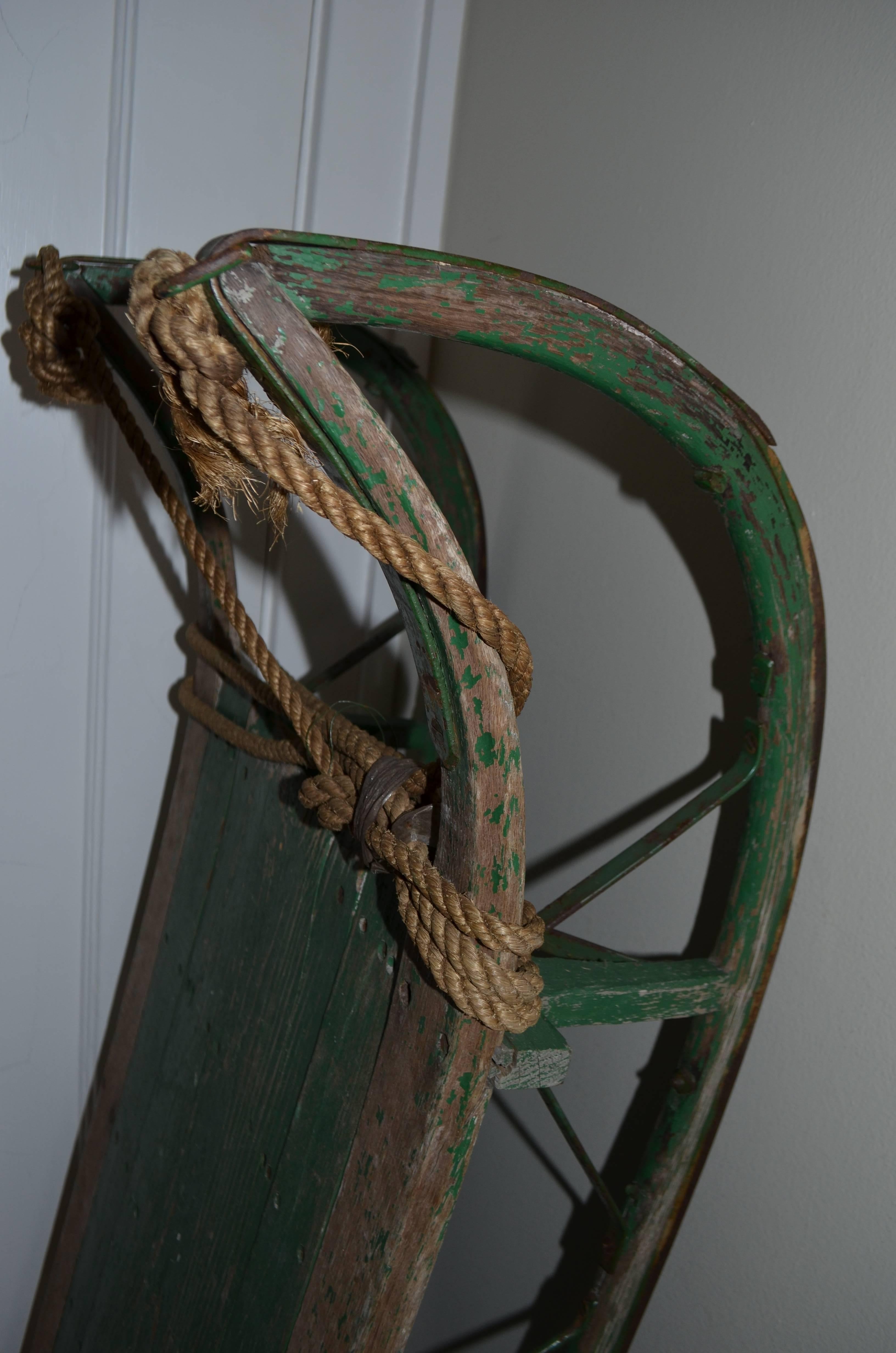 Folk Art Sled from Maine, Early 1900s 1