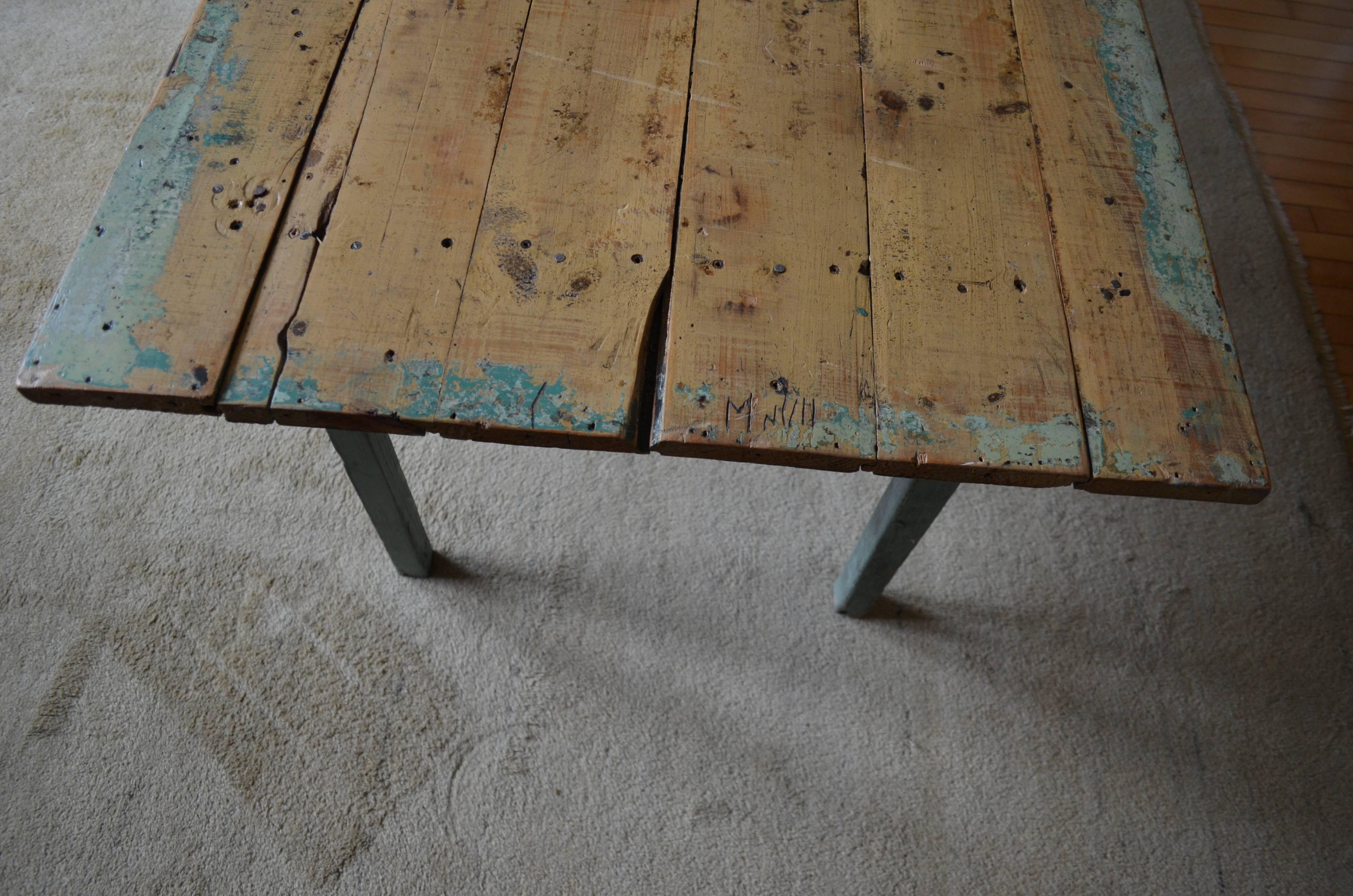 Children's Furniture: Vintage Wooden Table from Midwestern Schoolhouse 2