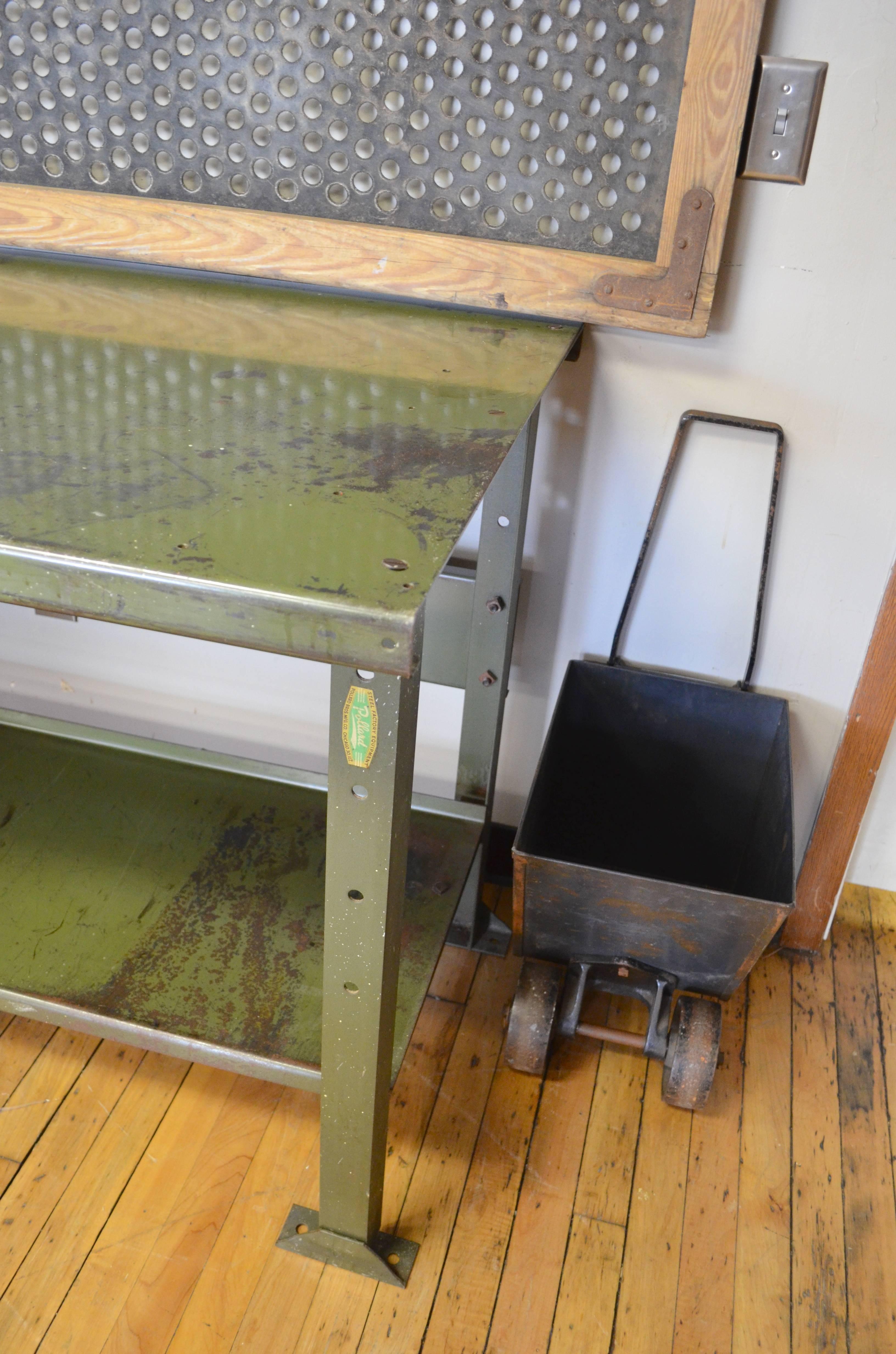 Steel Coal Cart on Wheels as Mobile Planter 3