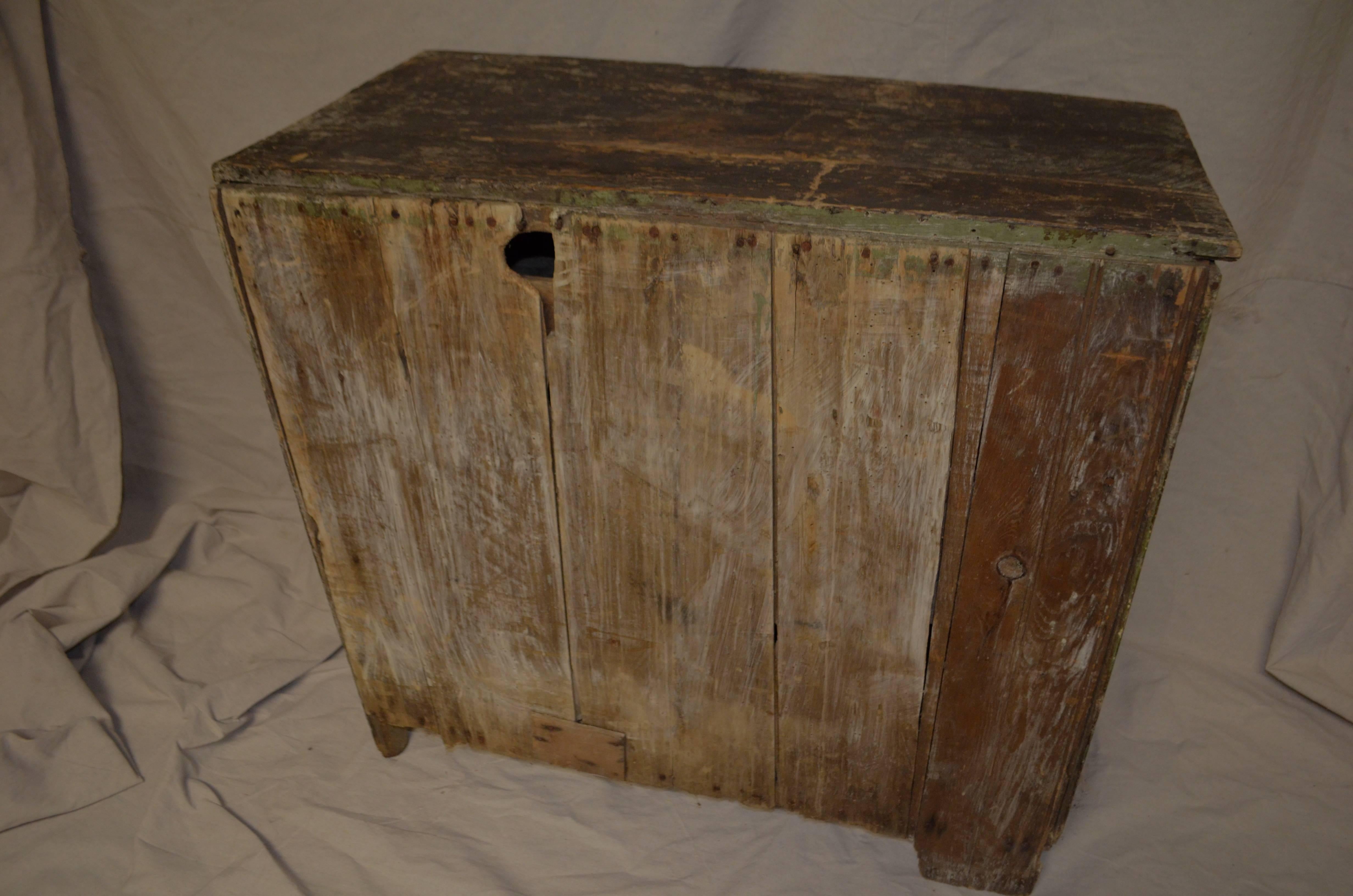 Primitive Wooden Two-Drawer Cabinet 2