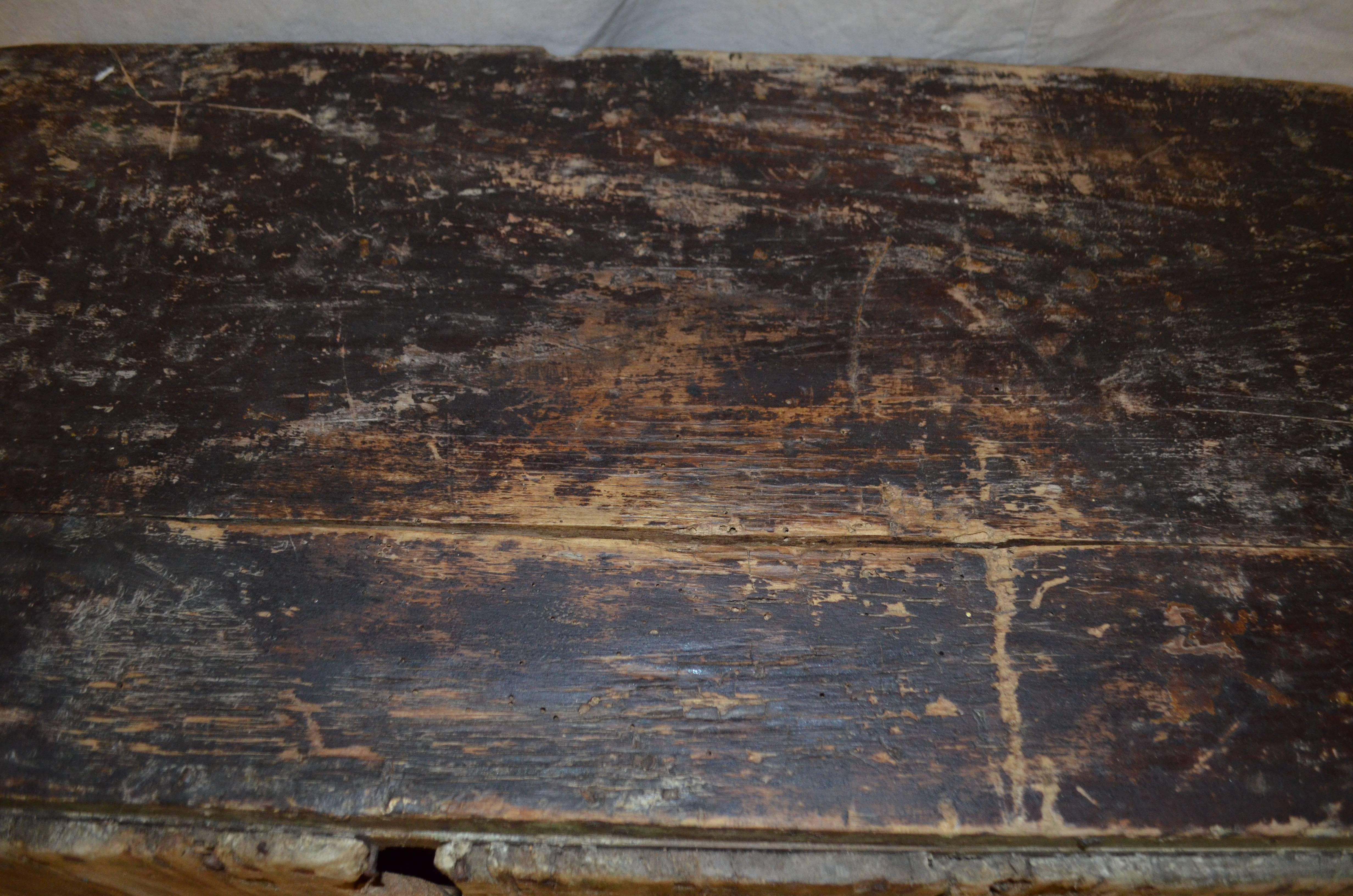 Primitive Wooden Two-Drawer Cabinet 3
