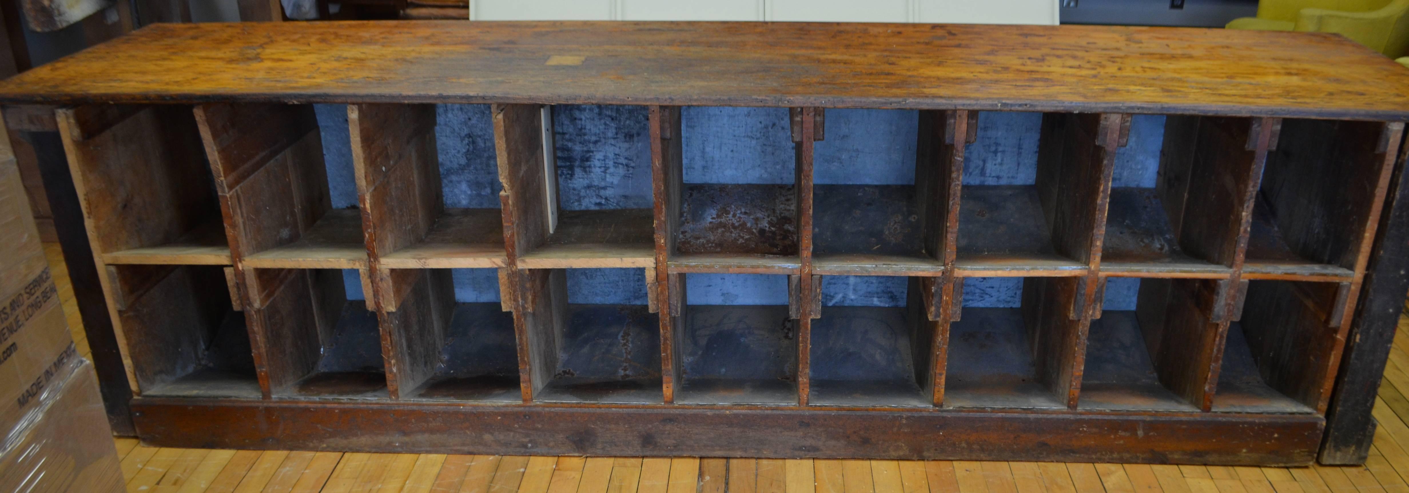 Late 1800s Hardware Store Counter Bar In Excellent Condition In Madison, WI