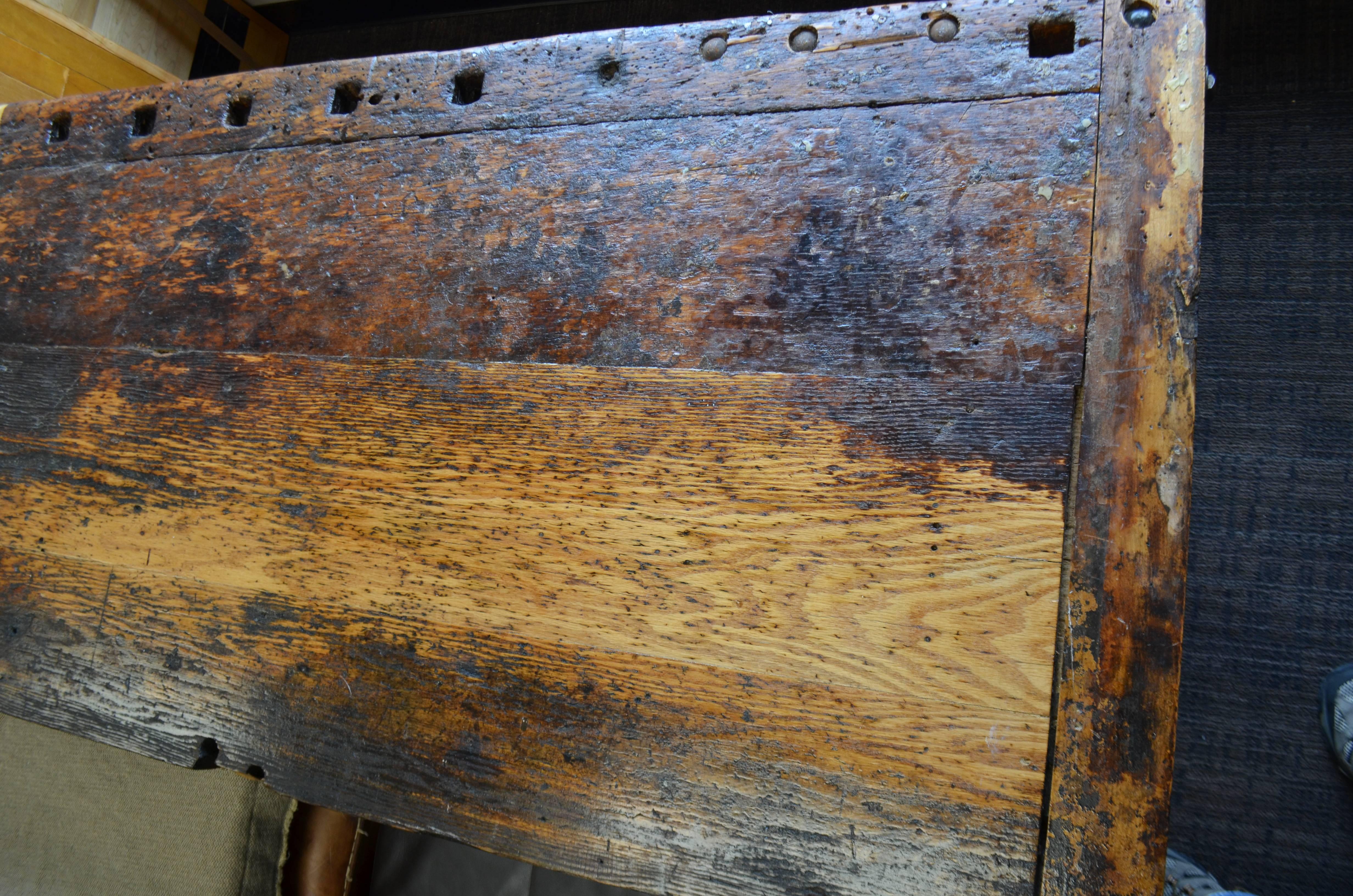 Primitive Wooden Workbench, Late 1800s 3