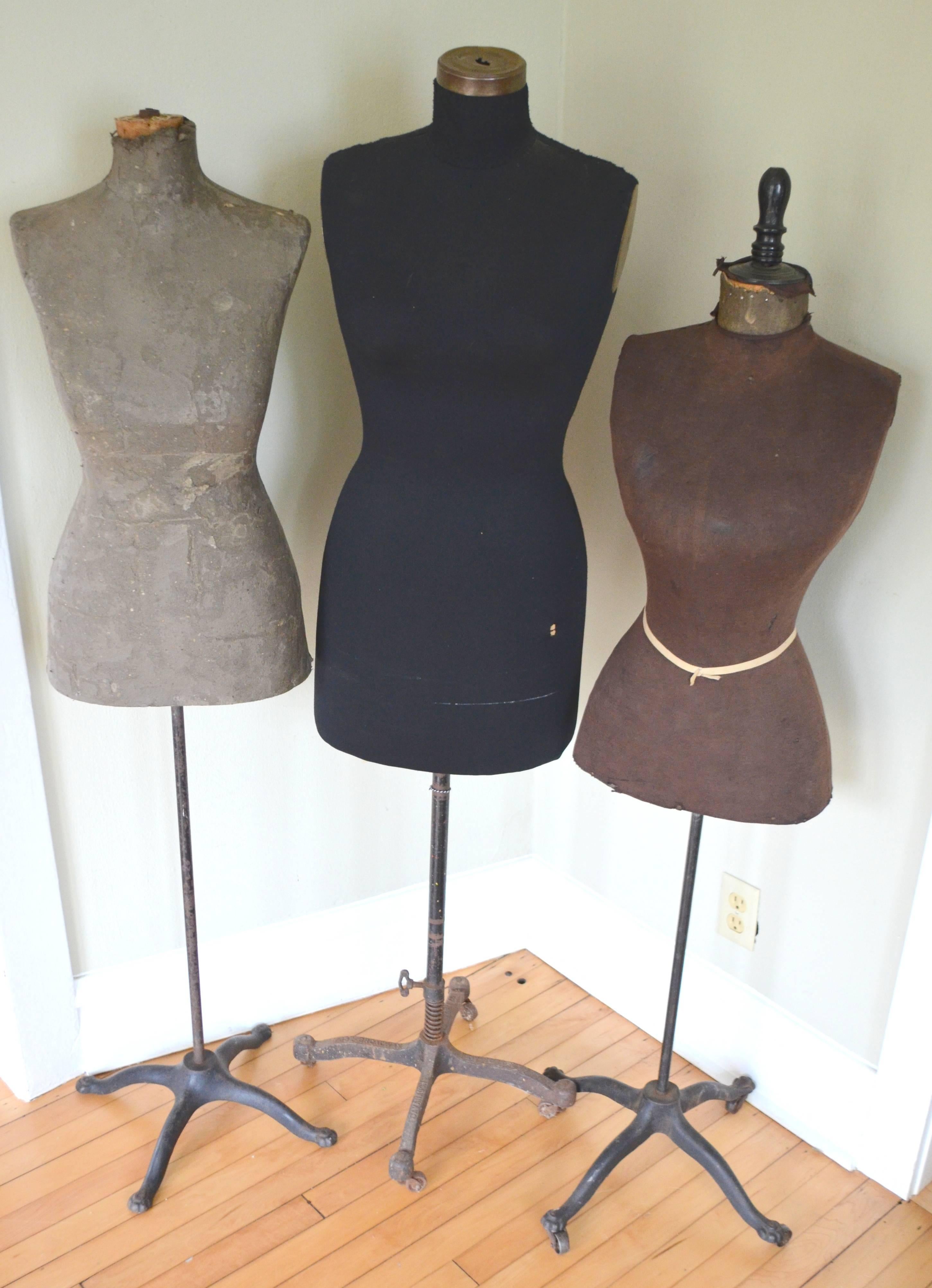 Mid-Century, Adjustable, Seamstress Dress Forms, Set of Three 1