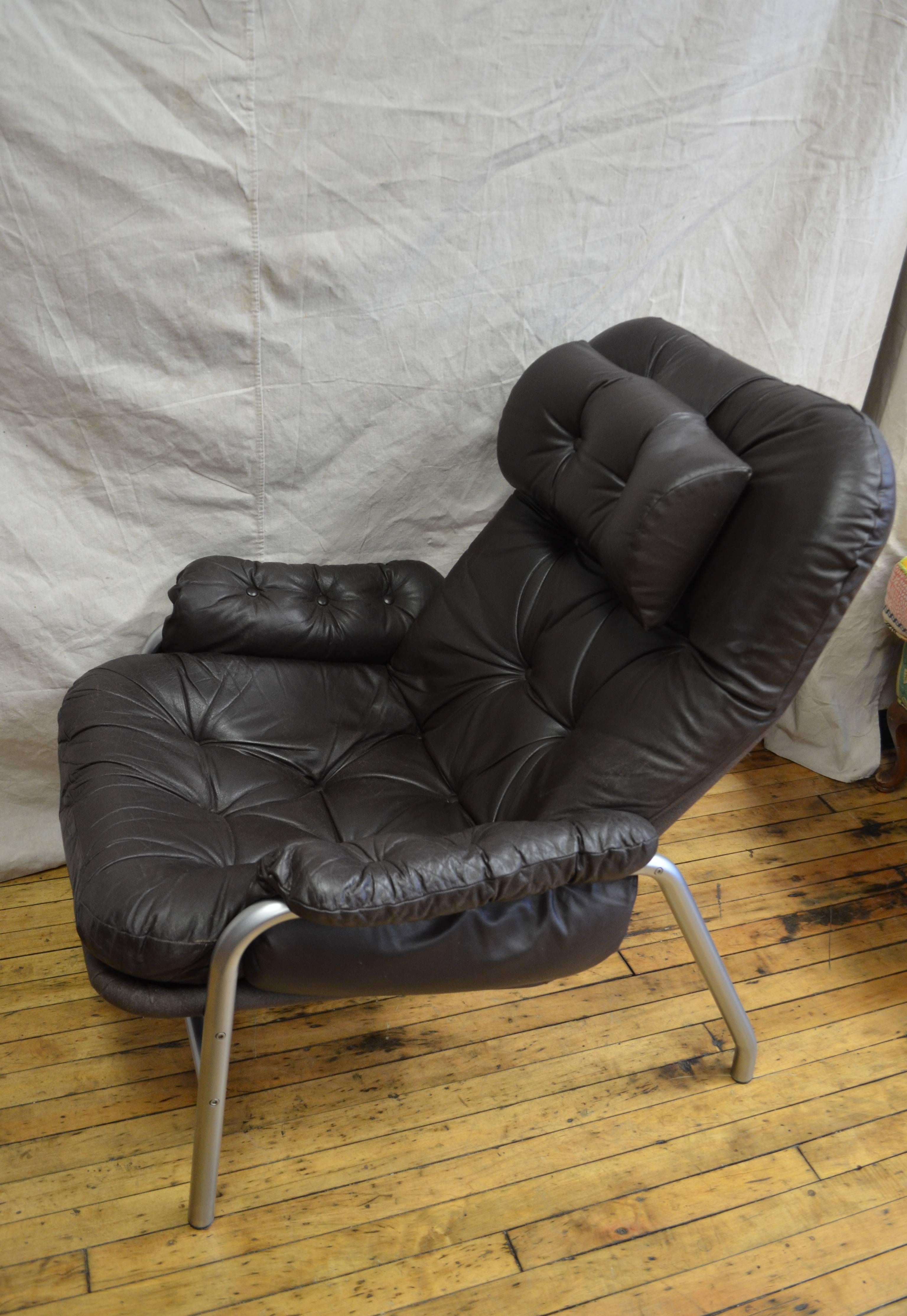 Danish Lounge Chair and Ottoman from France & Son, Designed by Arne Vodder