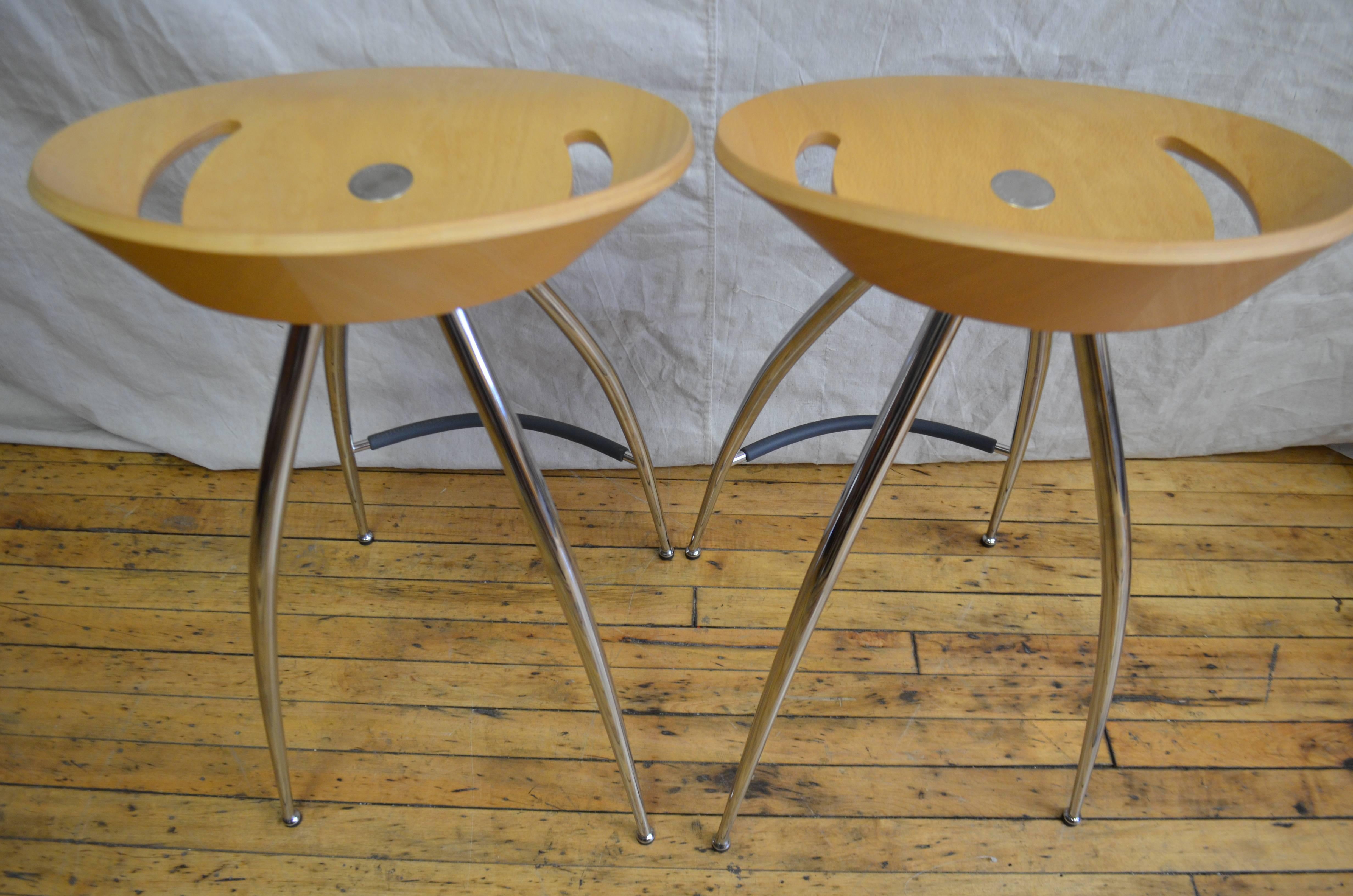Modern Pair of Lyra Stools by Magus Design of Italy, Distributed through Herman Miller