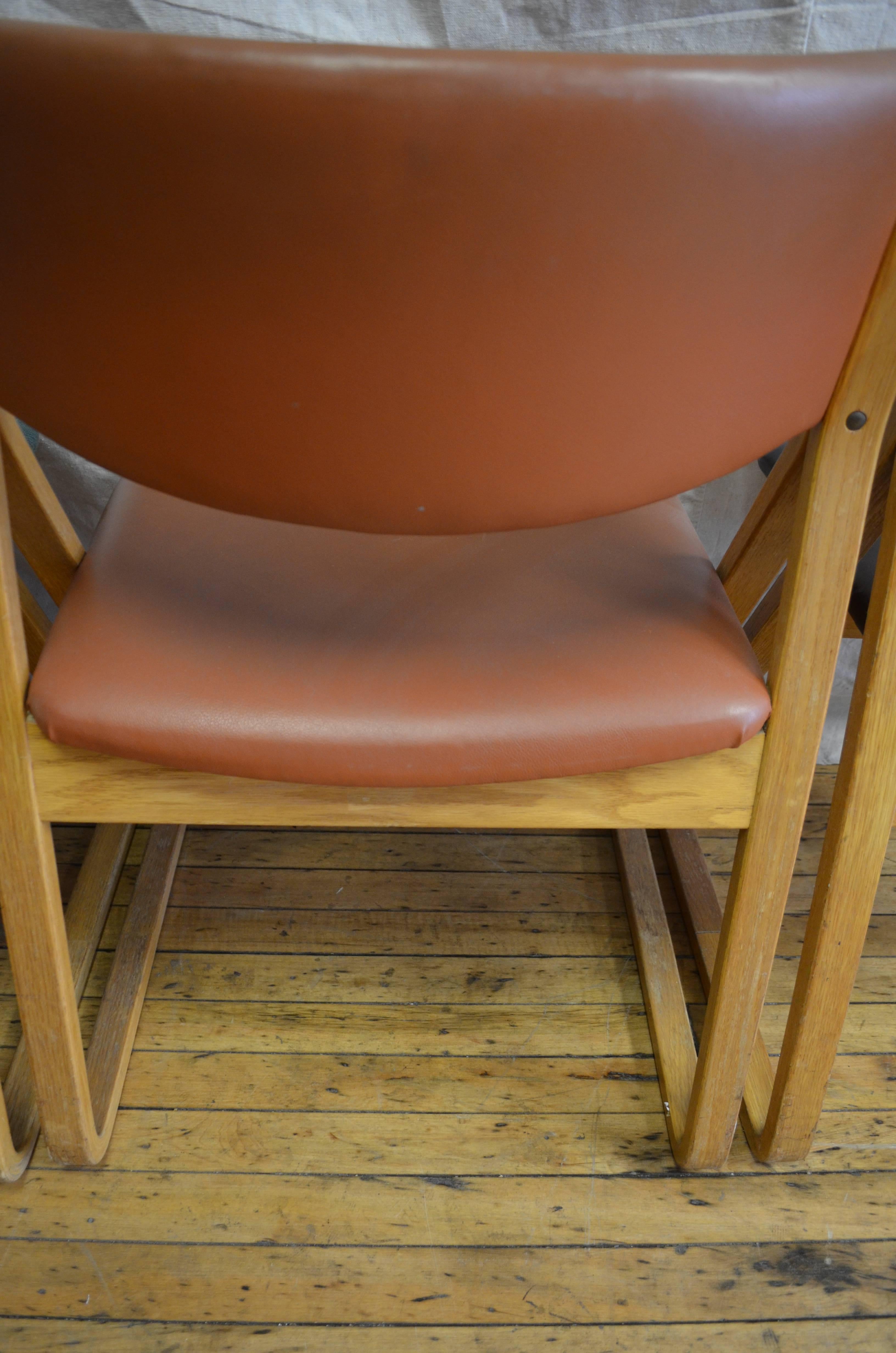 20th Century Dining Room Chairs from Stow/Davis, Set of Three, circa 1960s For Sale