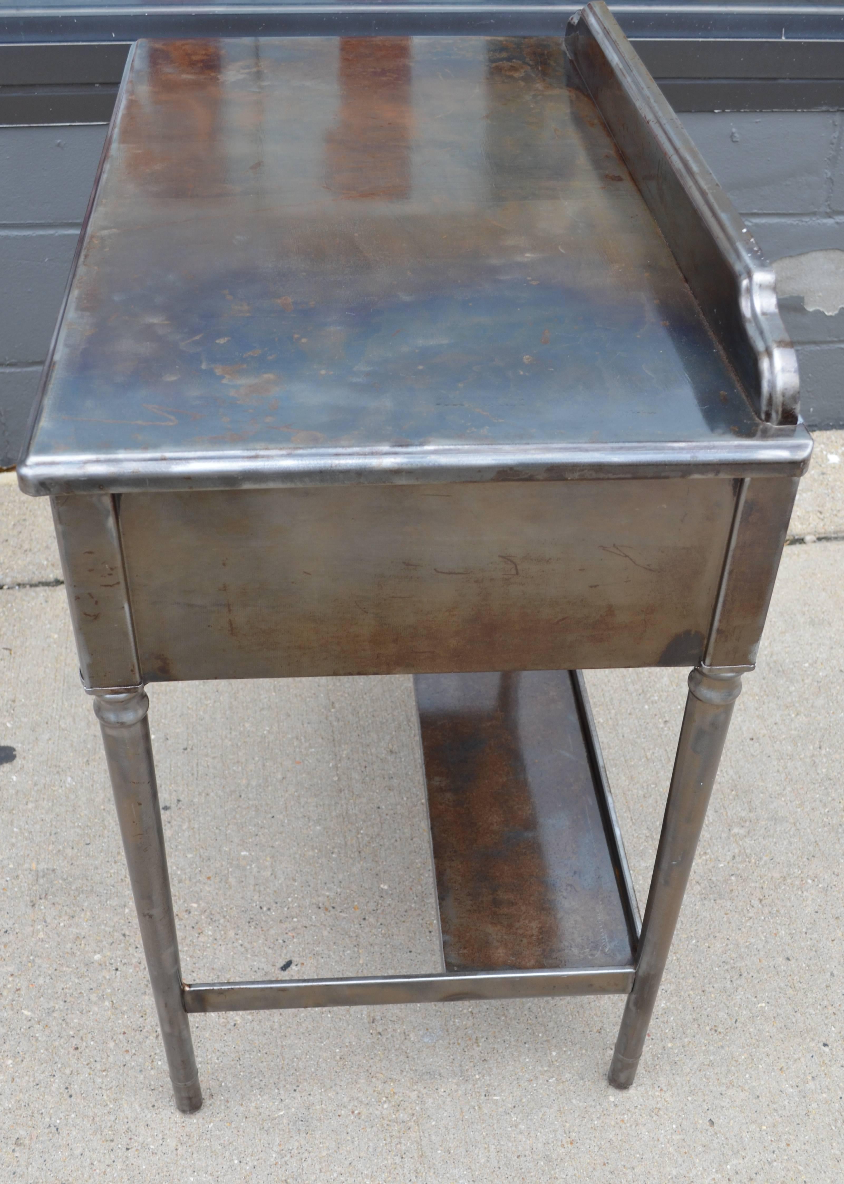 Mid-Century Simmons Steel Desk with Steel Chair Labelled Physicians' Nurses' 4