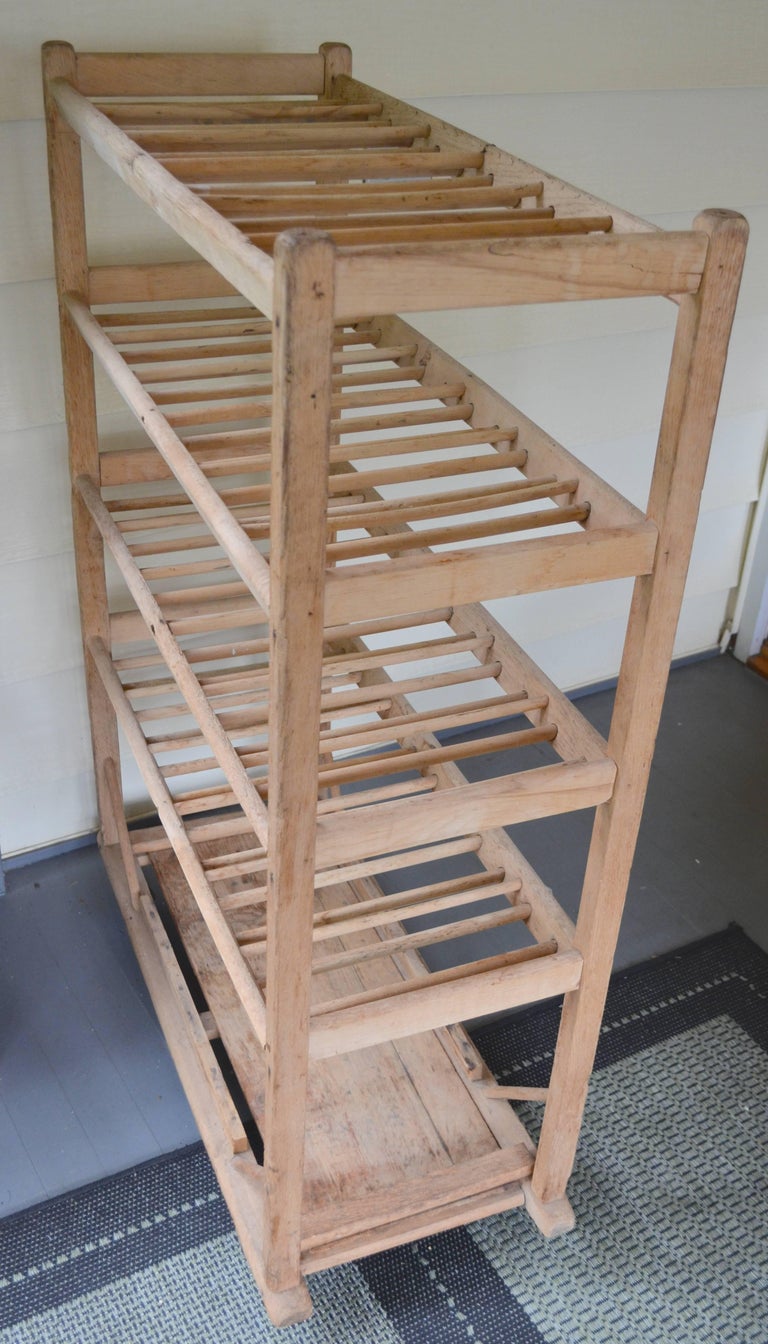 Baker's Rack / Bread Cart of Wood on Wheels for Bath or Kitchen or