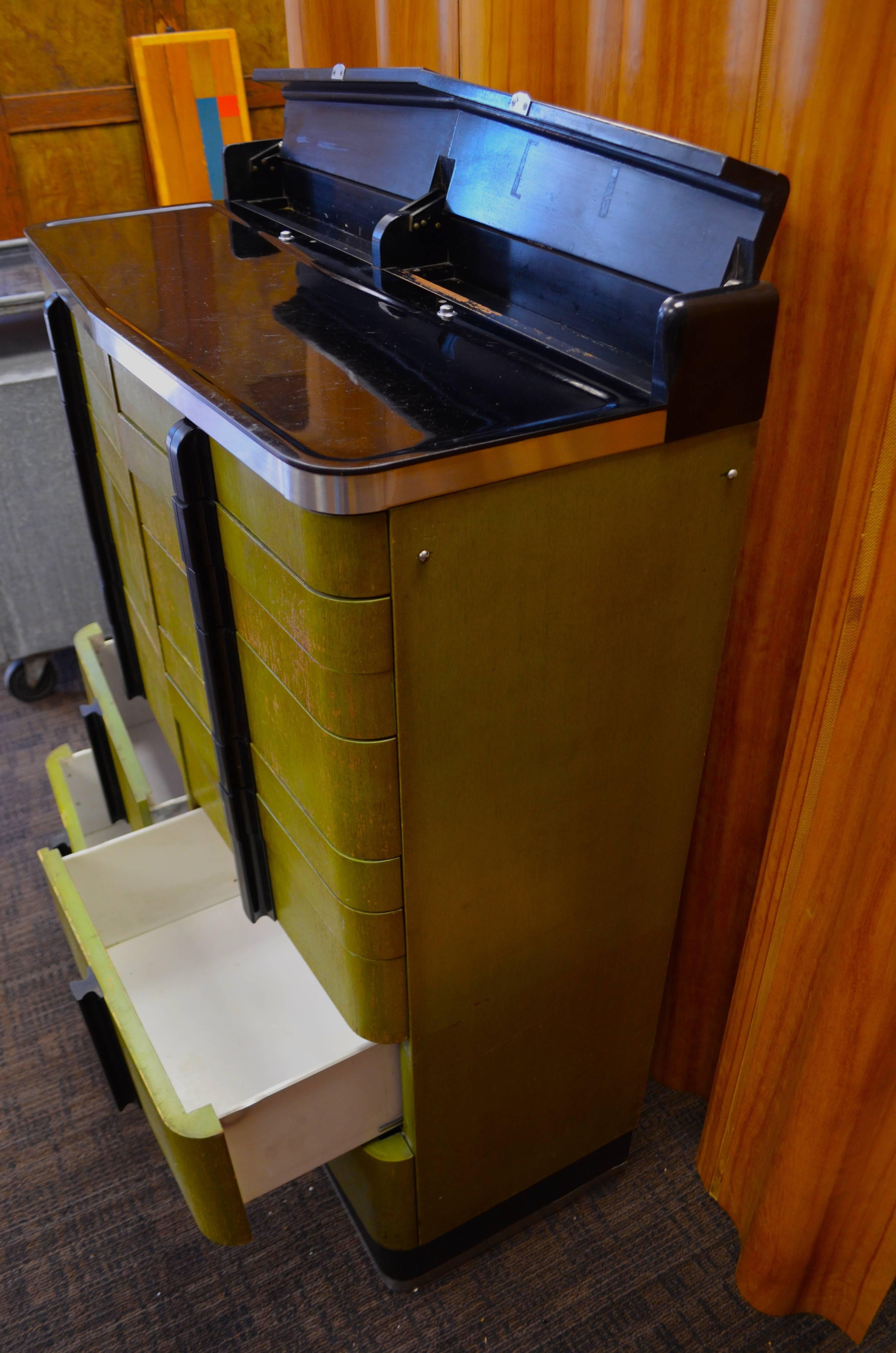 Bar/Storage Cabinet from Midcentury Dental Cabinet In Good Condition In Madison, WI
