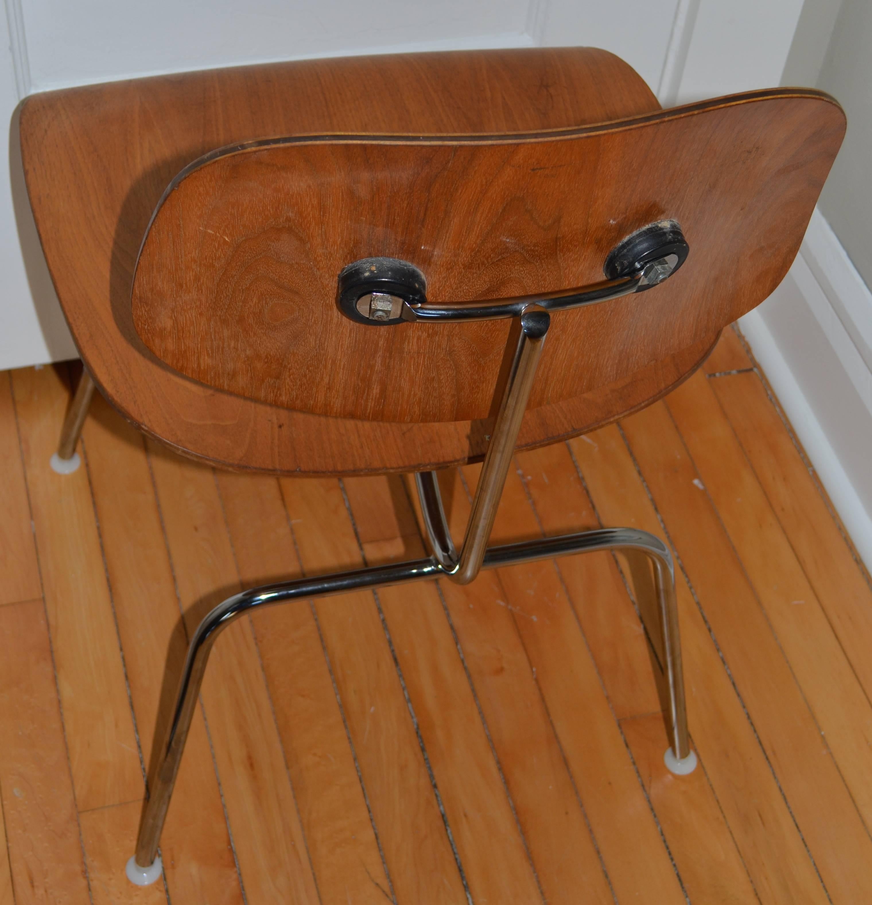 Herman Miller 1950s Walnut Dining Room Chair Chairs w/new HM Frames; Qty avail In Good Condition In Madison, WI