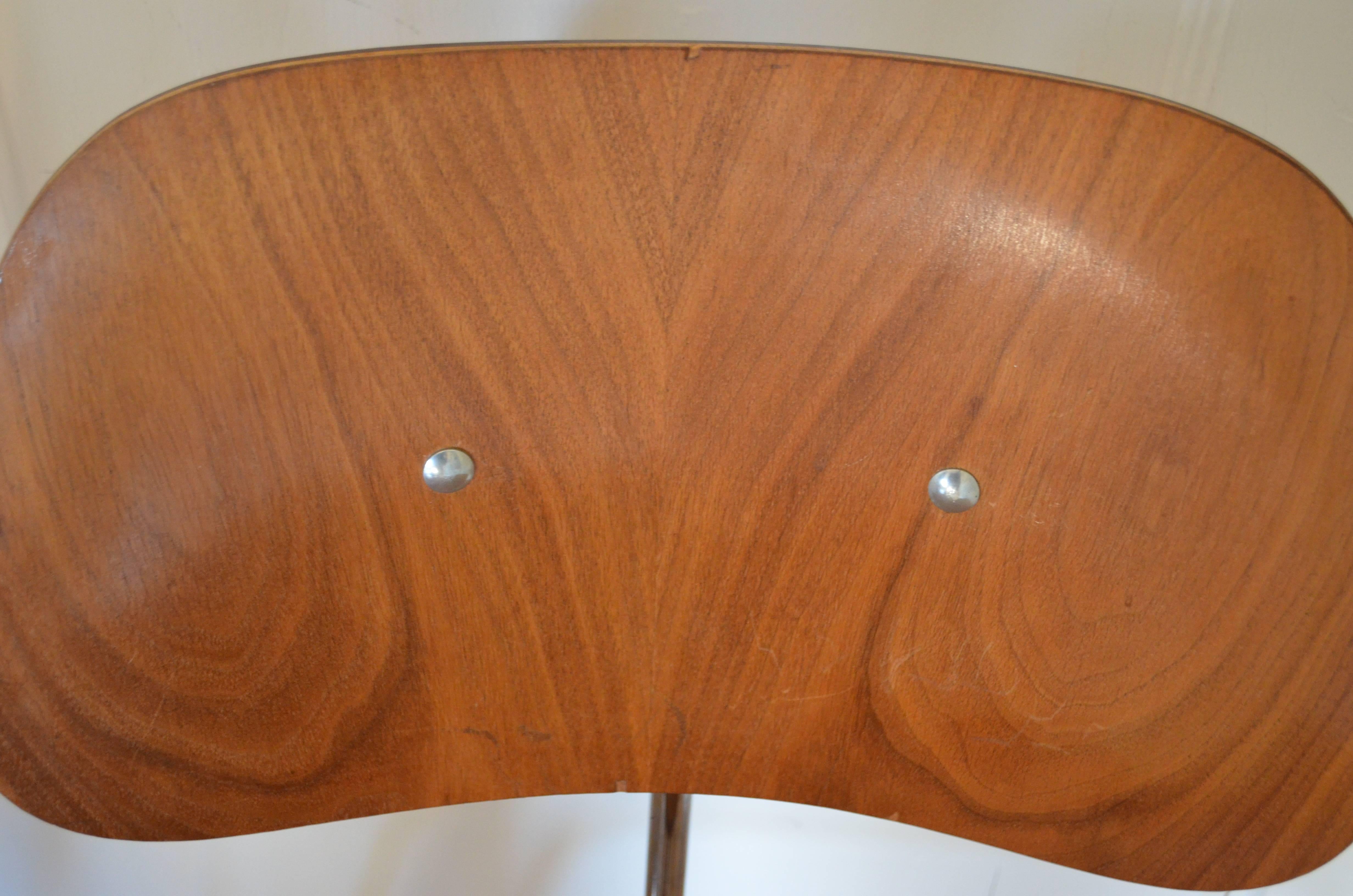 Herman Miller 1950s Walnut Dining Room Chair Chairs w/new HM Frames; Qty avail 1
