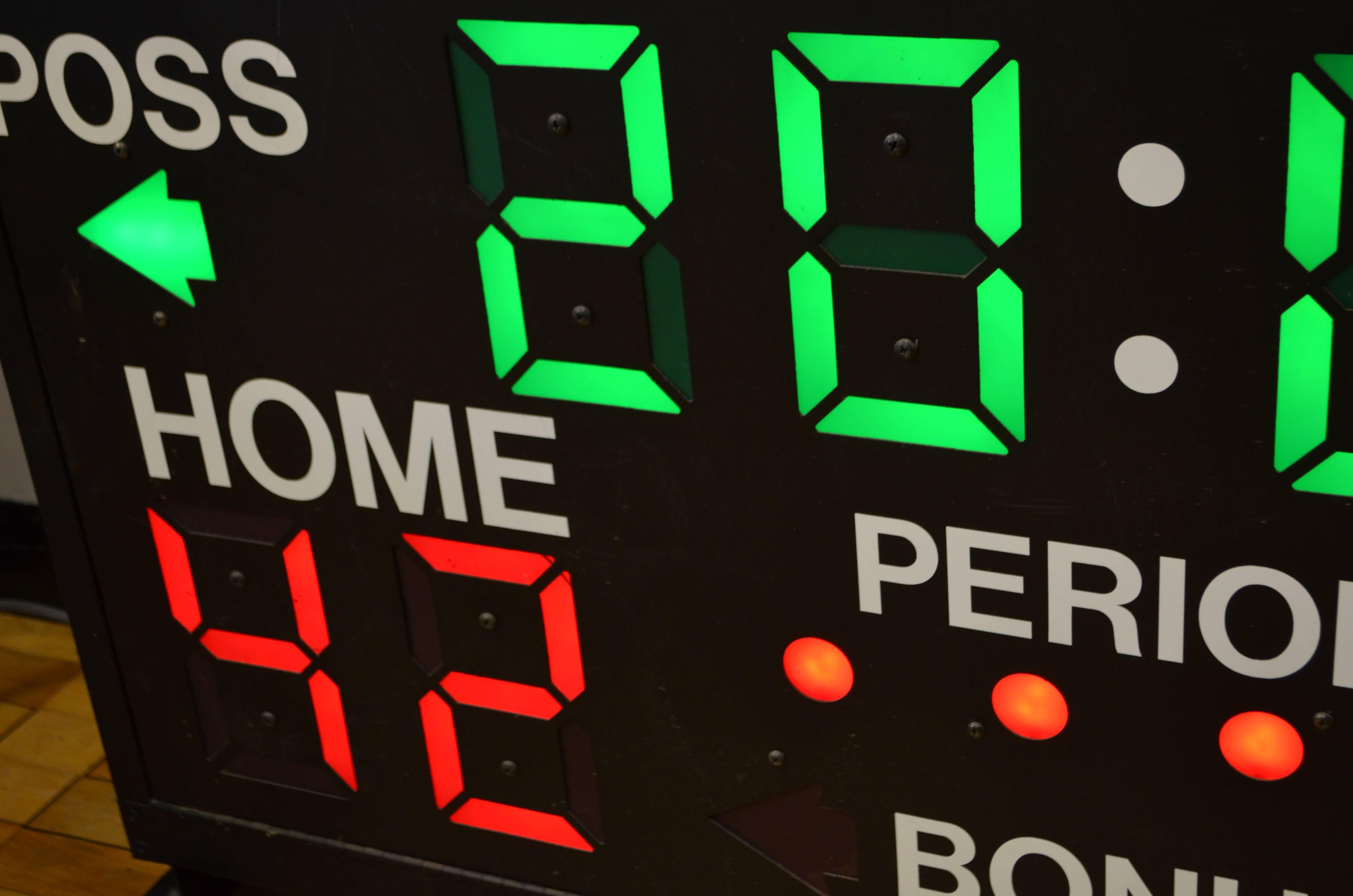 Late 20th Century Basketball Scoreboard from Daktronics Just in Time for March Madness