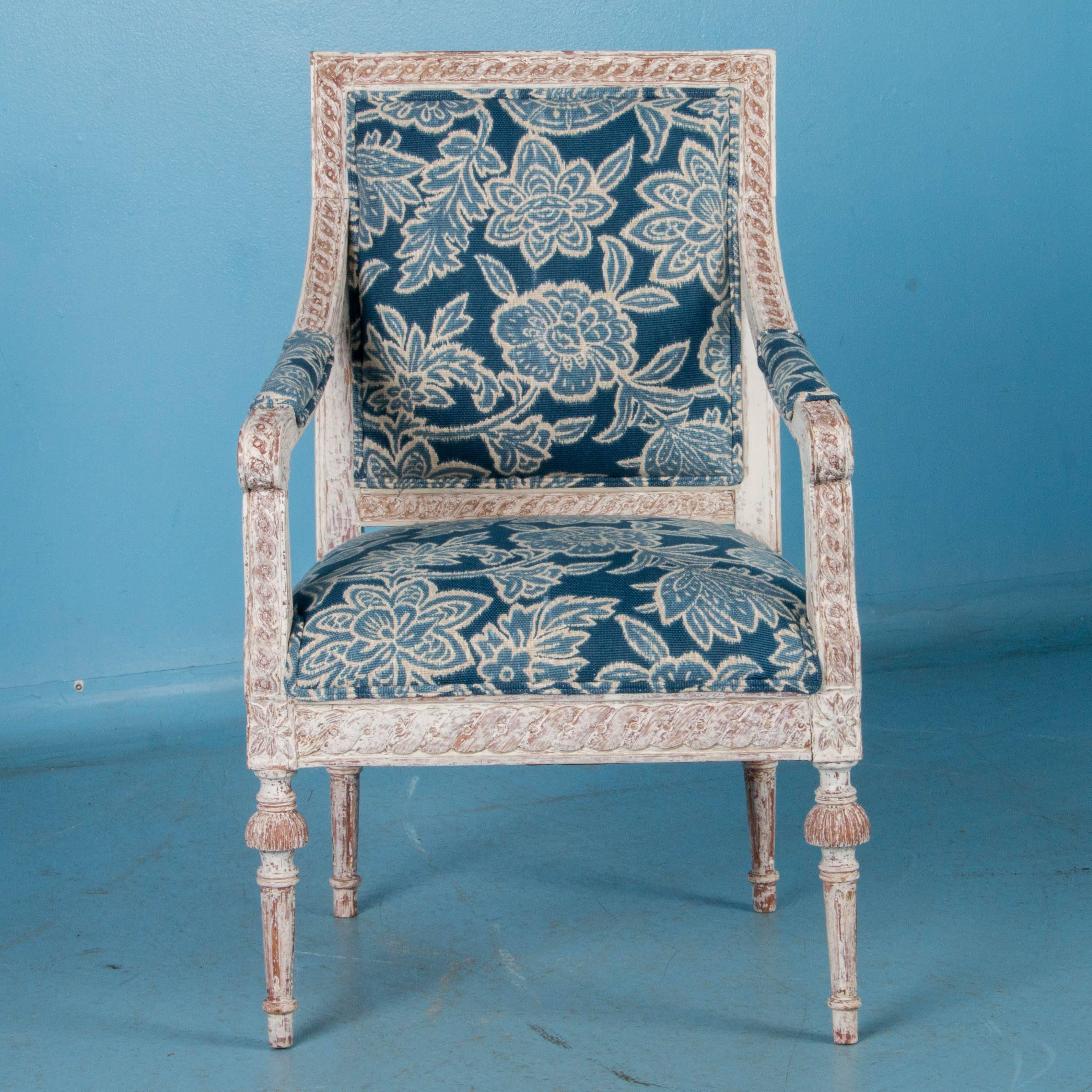 Pair of Antique 19th Century Gustavian Armchairs from Sweden In Good Condition In Round Top, TX