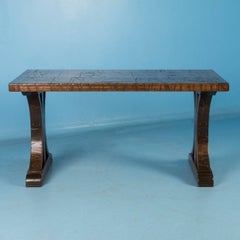 Writing Desk Made from Reclaimed Maple Boxcar Flooring