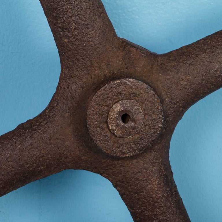 Antique Industrial Cast Iron Wheel at 1stDibs