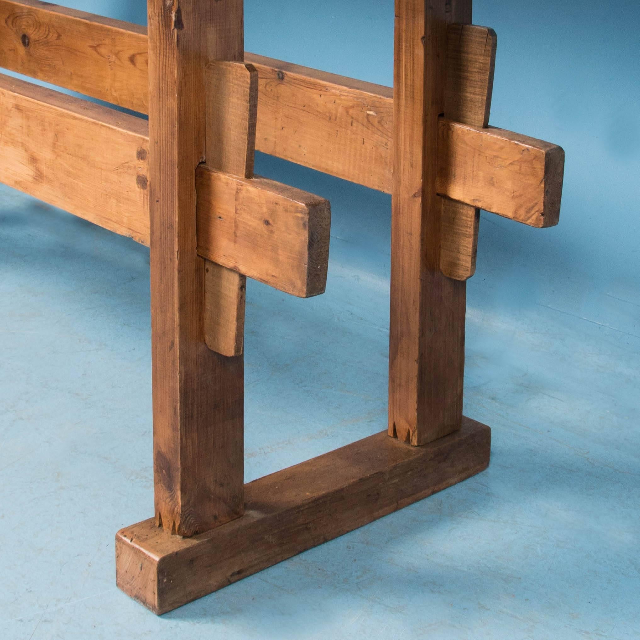19th Century Antique Carpenter's Workbench or Console Table