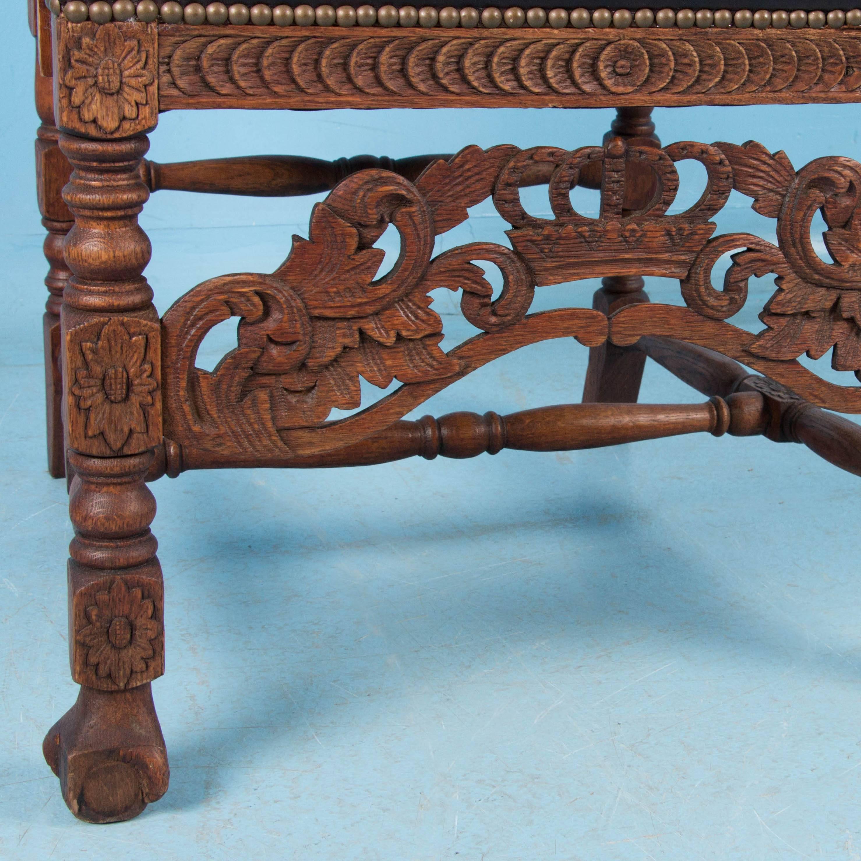 Antique Hand-Carved Danish Baroque Armchair 4