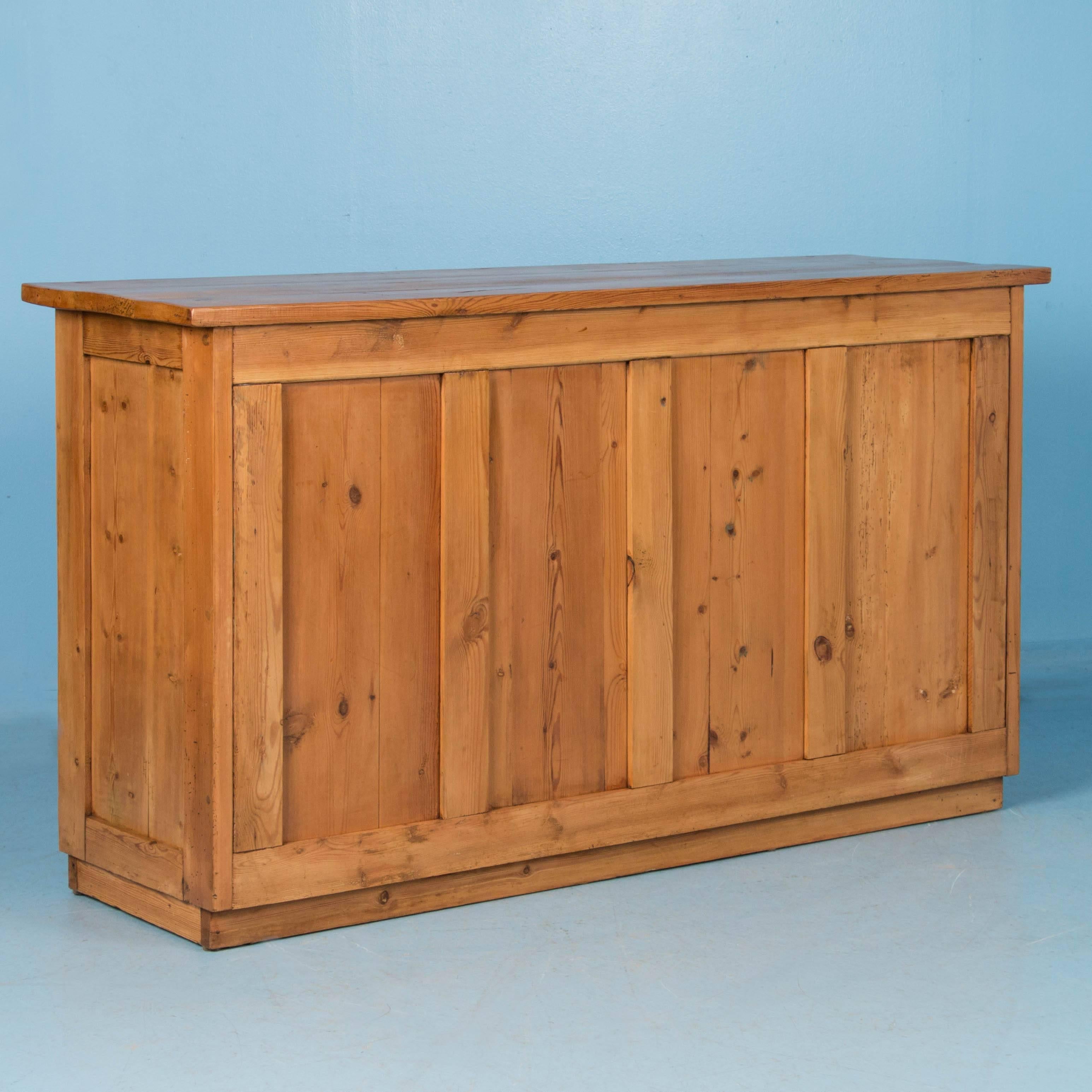 Antique 19th Century Danish Pine Grocer's Counter / Freestanding Island Cabinet 1