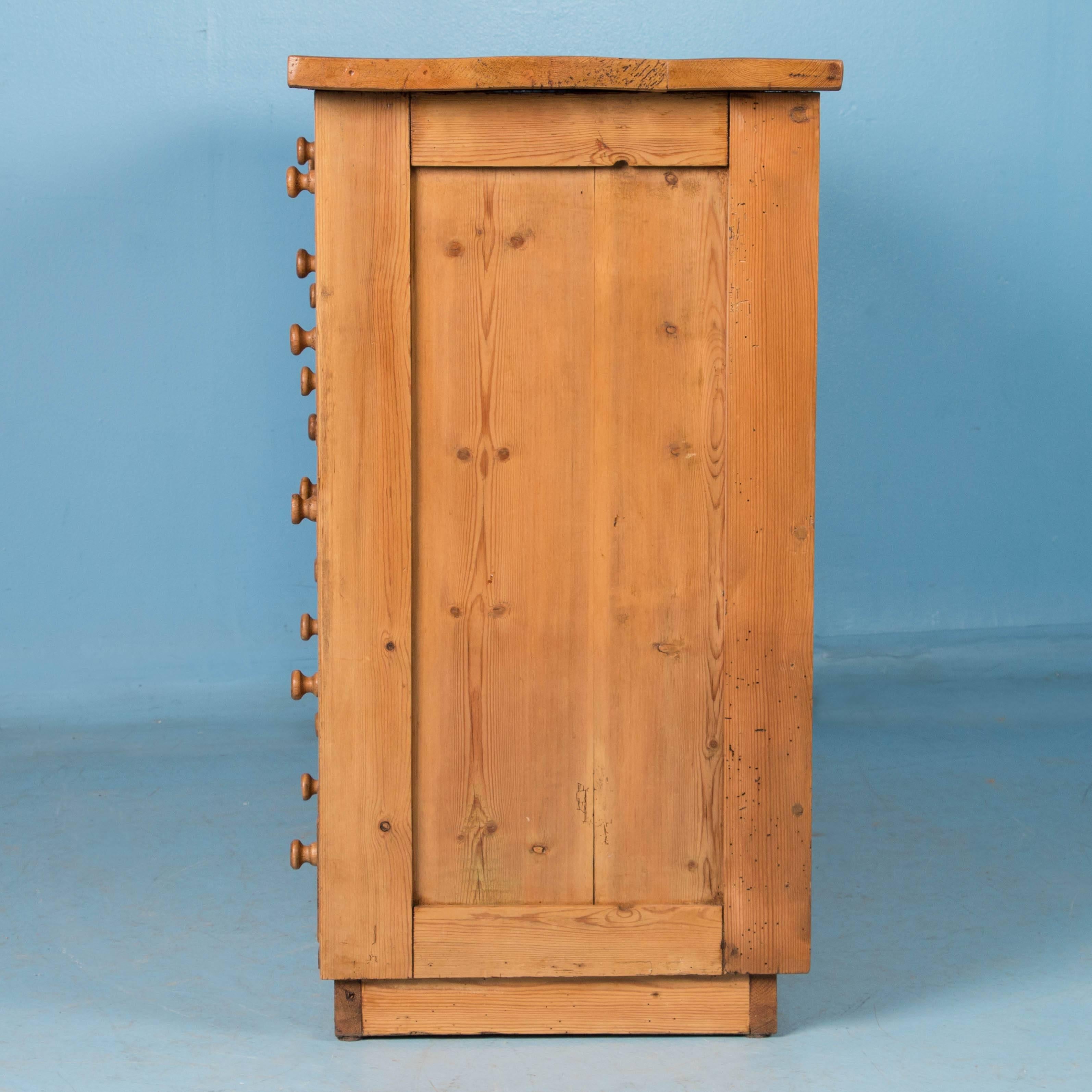 Antique 19th Century Danish Pine Grocer's Counter / Freestanding Island Cabinet 2
