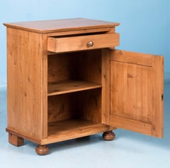 Small Antique Danish Pine Cupboard, Nightstand