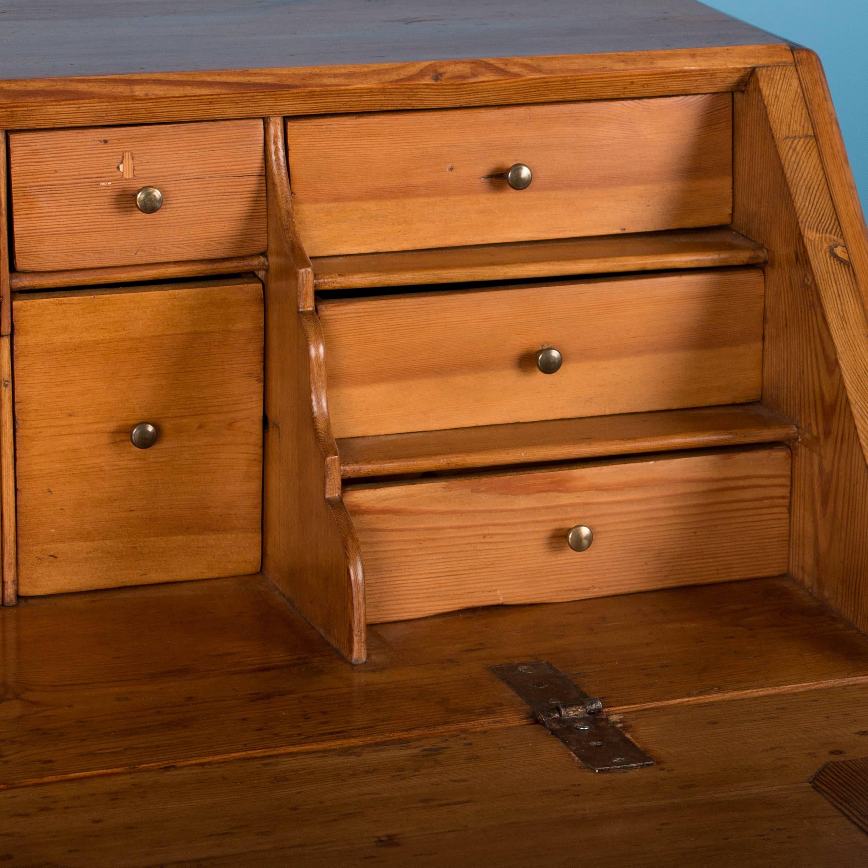 Antique Danish Baroque Drop Front Bureau Secretary, circa 1770 3