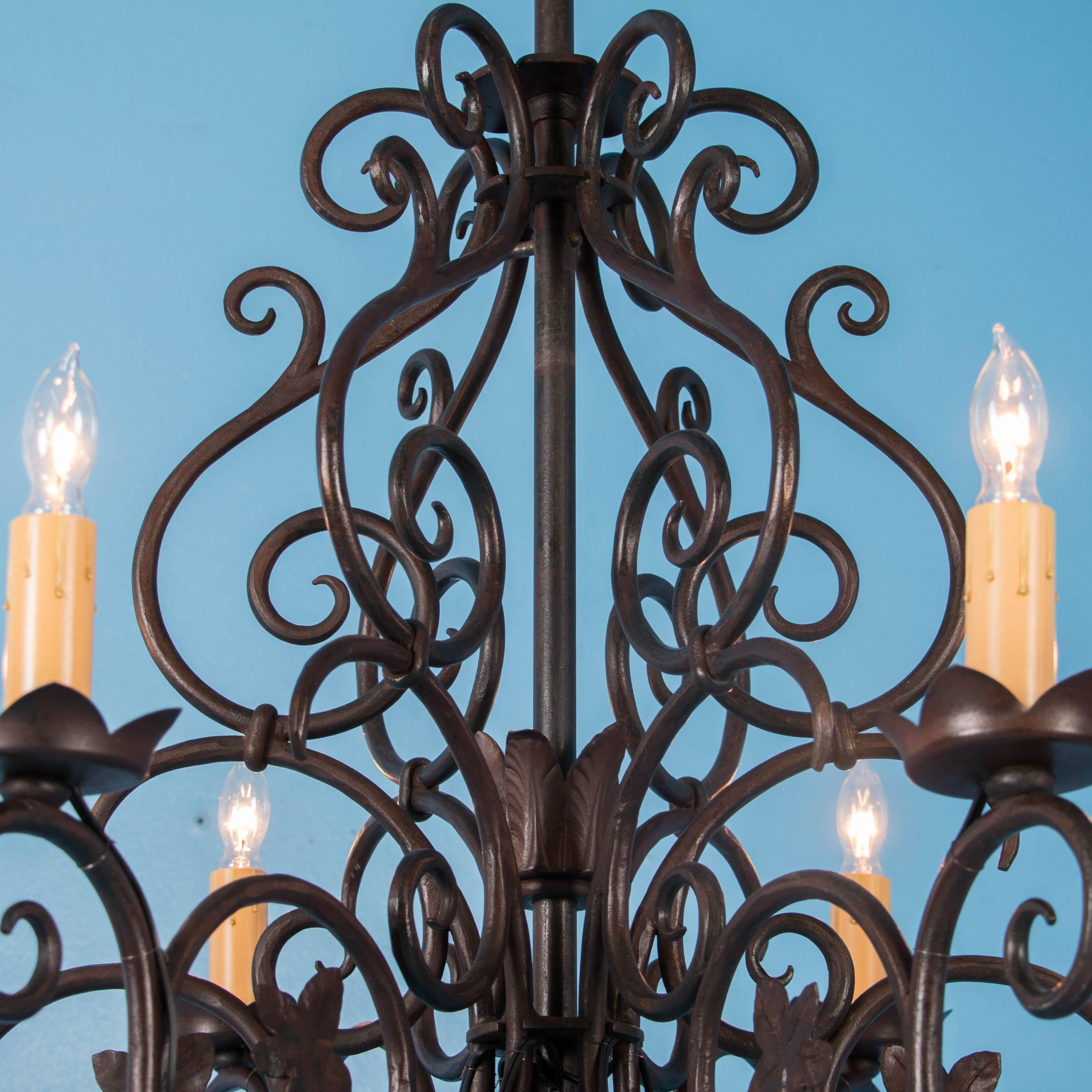 antique french iron chandeliers