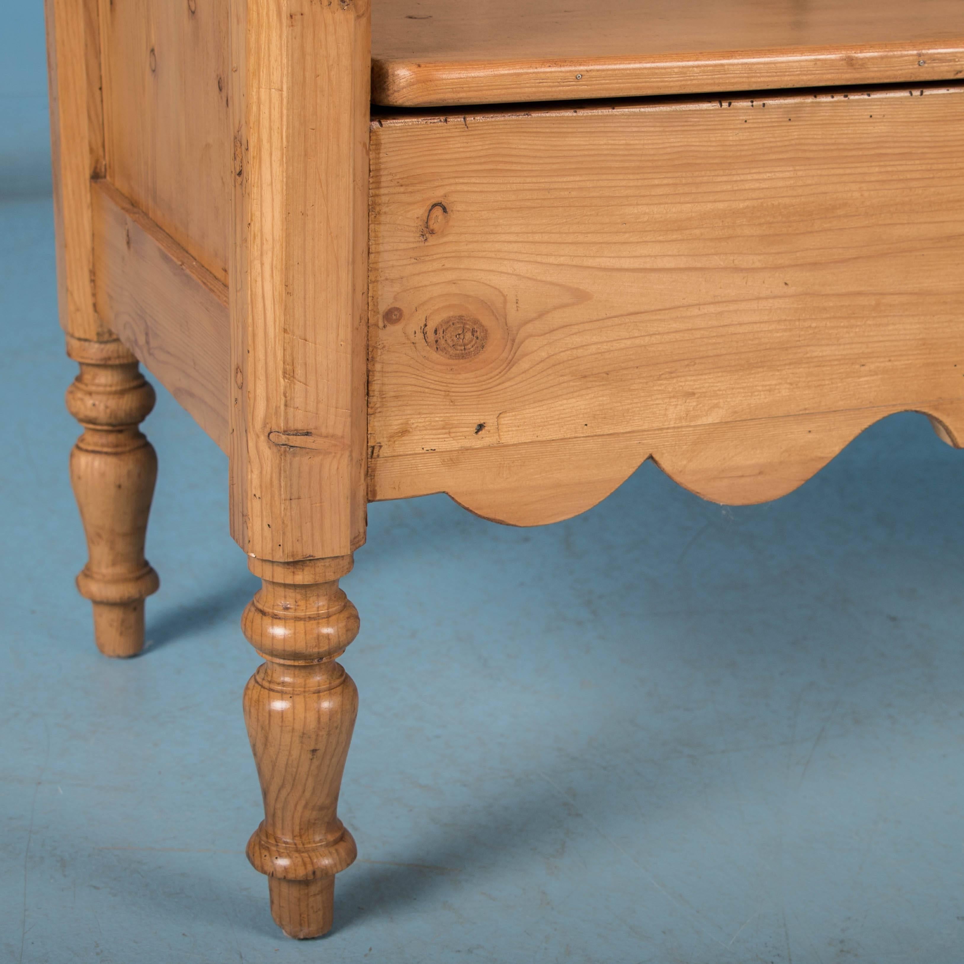 Contemporary Reproduction Danish Pine Storage Bench