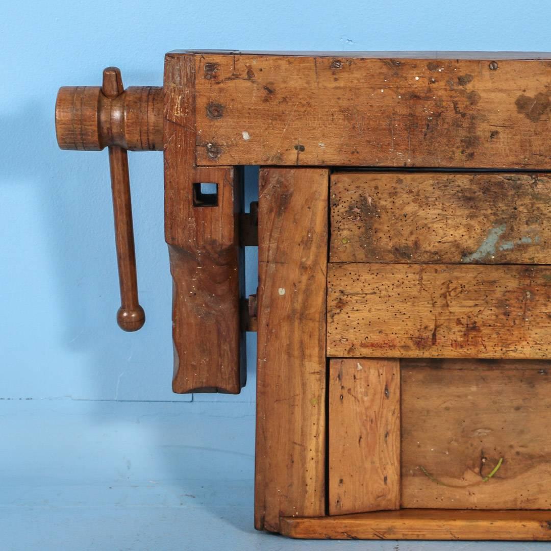 Antique Rustic Pine Carpenter's Workbench, circa 1880 3