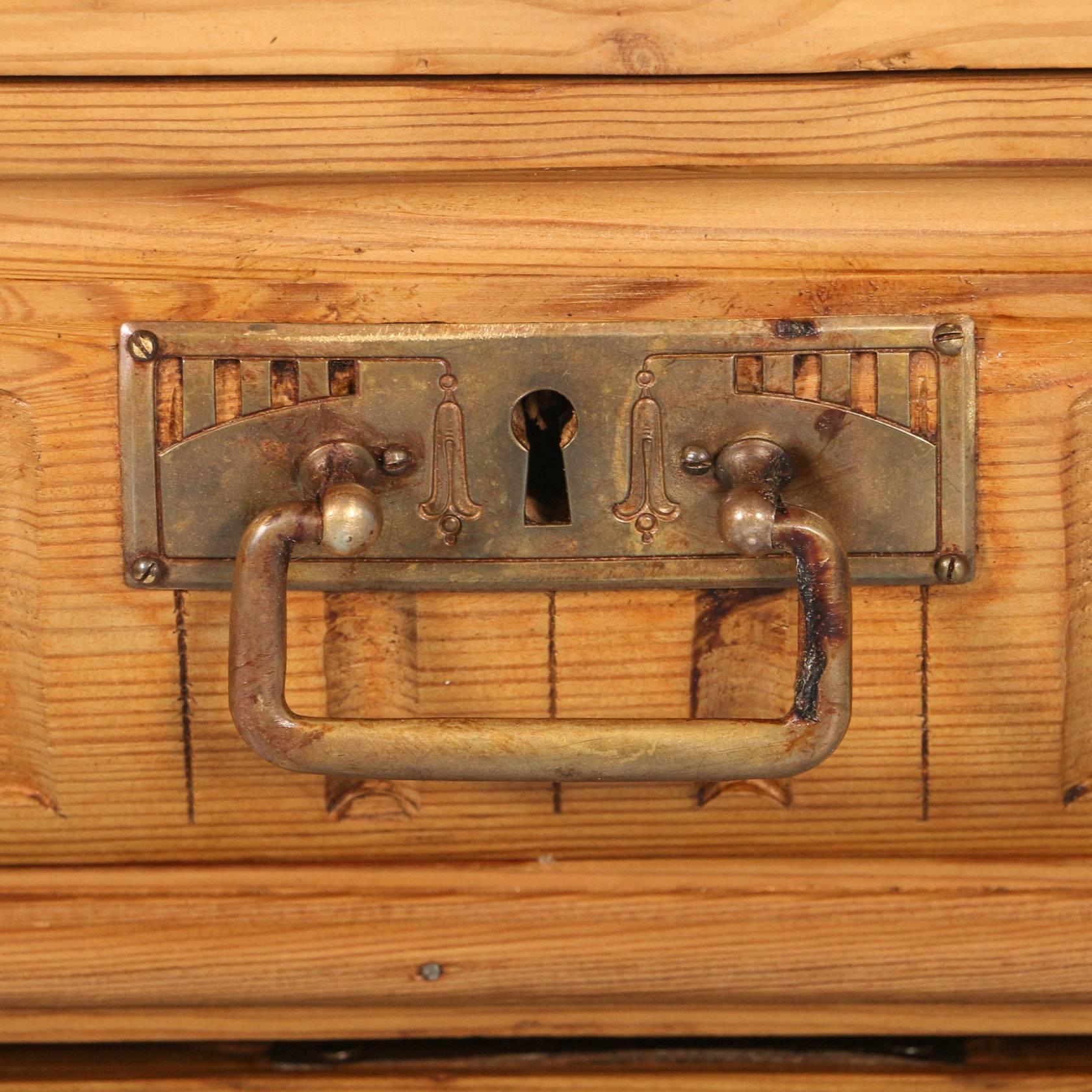 Antique Danish Pine Chest of Drawers, circa 1860-1880 1