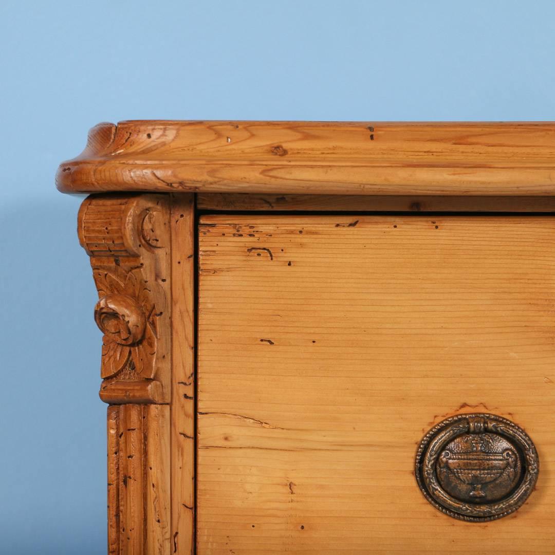 Antique Large Romanian Pine Chest of Drawers, circa 1880 1
