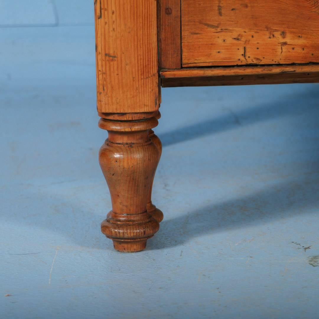 Antique Danish Pine Bench with Storage, circa 1840-1860 2