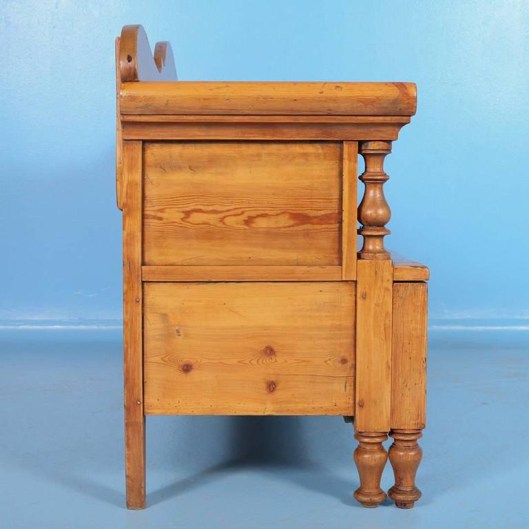 Antique Danish Pine Bench With Storage Circa 1840 1860 At