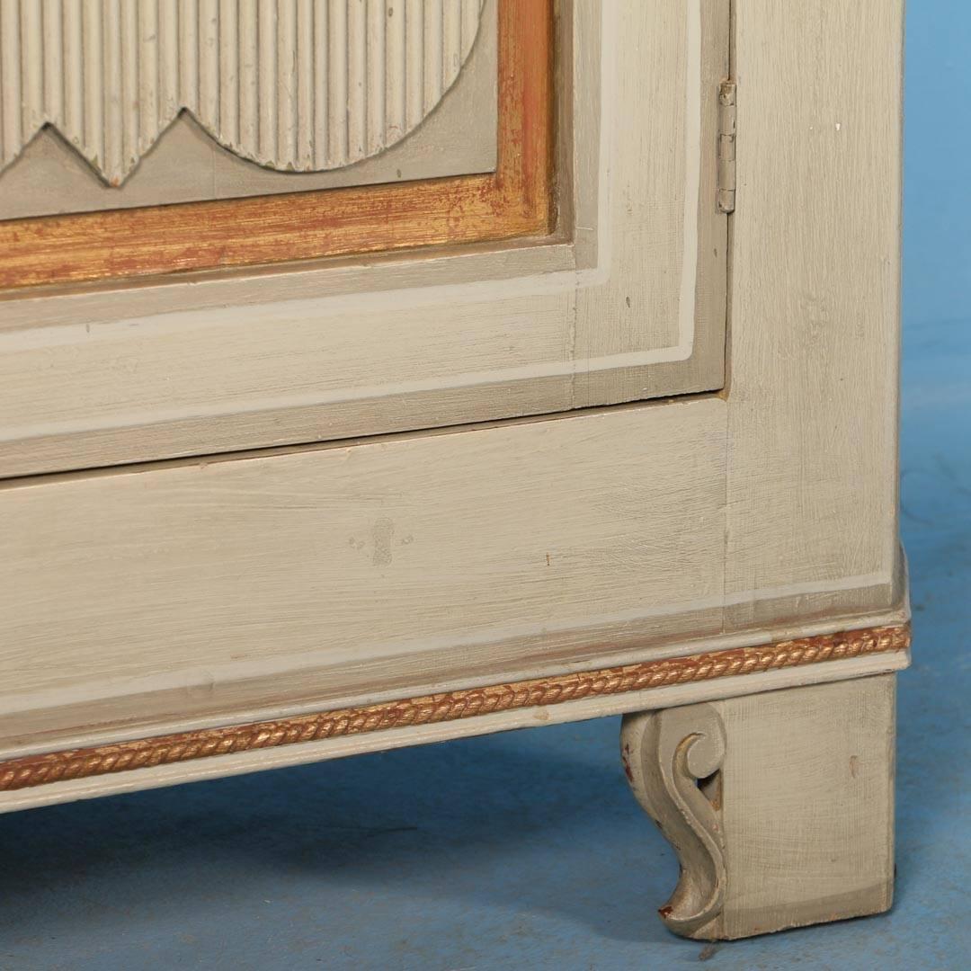 Antique Painted Corner Cabinet from Hungary, circa 1880 2