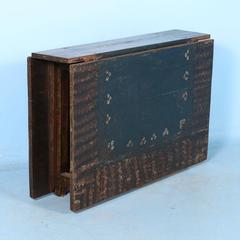 Antique Swedish Drop Leaf Table with Original Paint, circa 1820