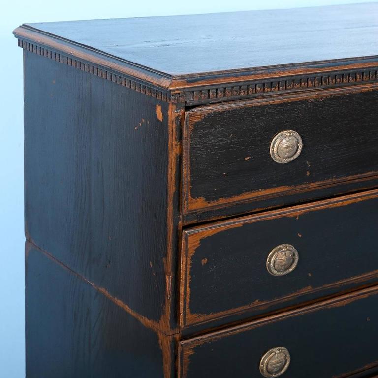 Antique Louis XVI Black Chest of Drawers, Sweden, circa 18001820 at