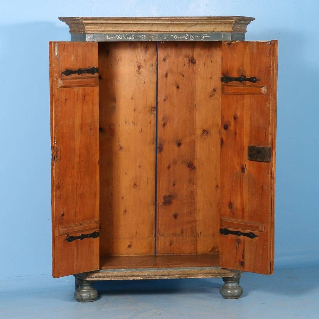 antique painted armoire