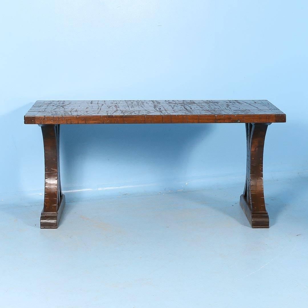 American Writing Table Desk Made from Reclaimed Wood Flooring
