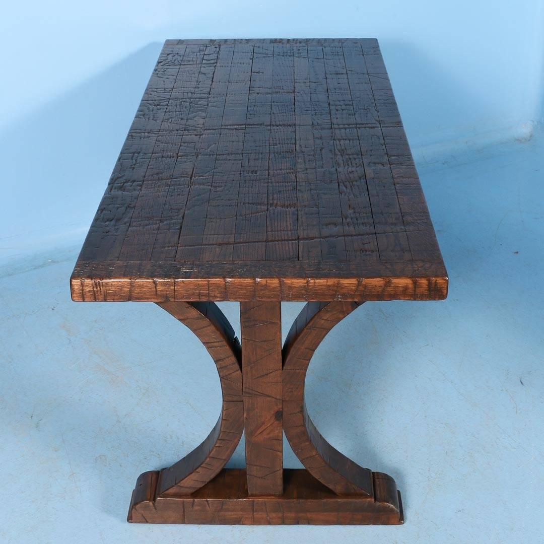Writing Table Desk Made from Reclaimed Wood Flooring 1