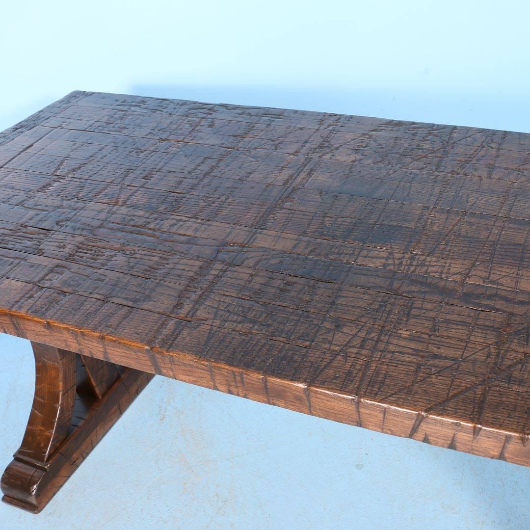 Writing Table Desk Made from Reclaimed Wood Flooring 5