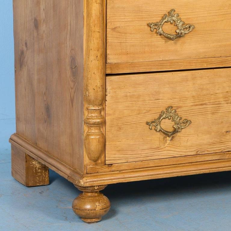 Antique Pine Chest of Drawers from Denmark, circa 1880 at 1stDibs