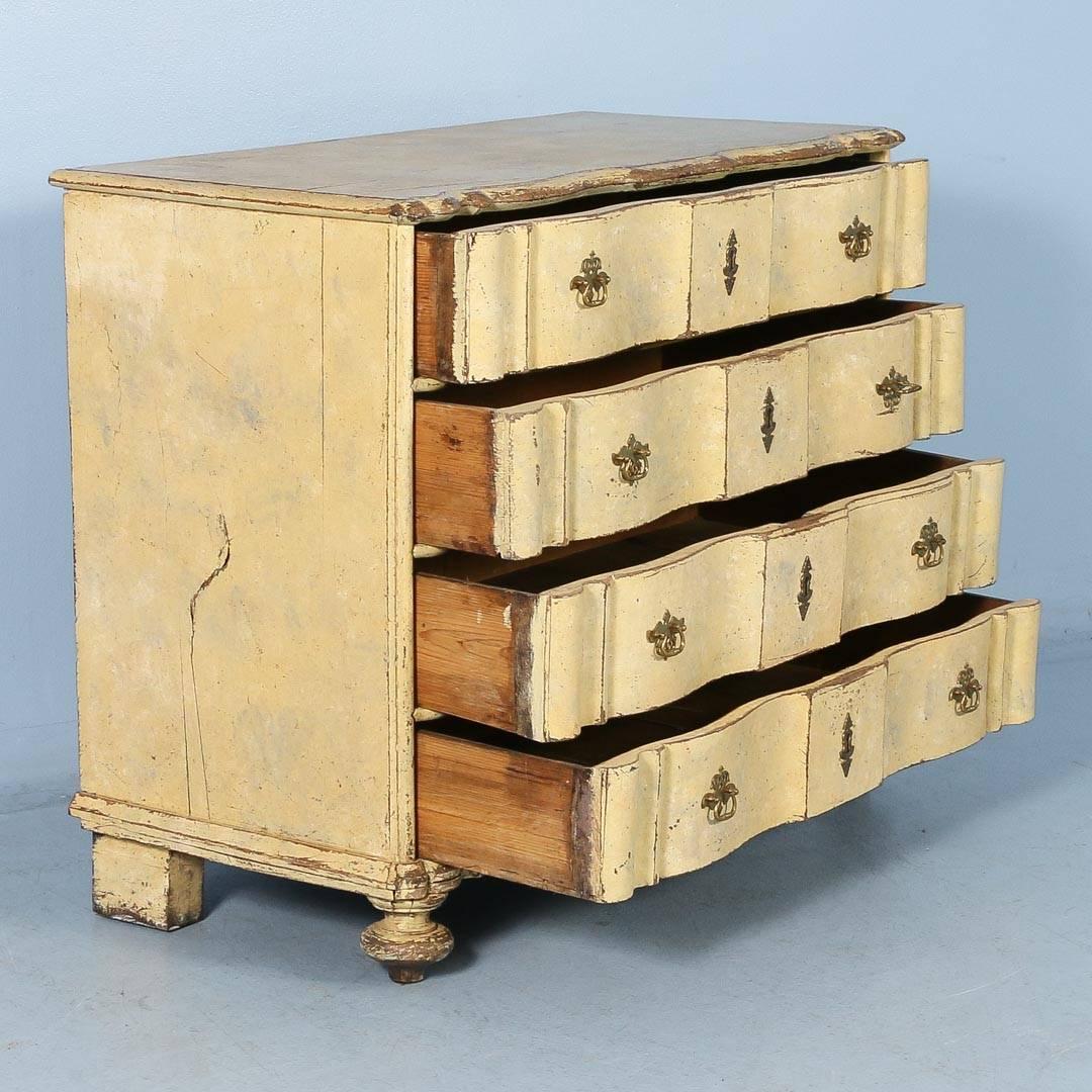18th Century Antique Baroque Chest of Drawers from Denmark, circa 1740-1760