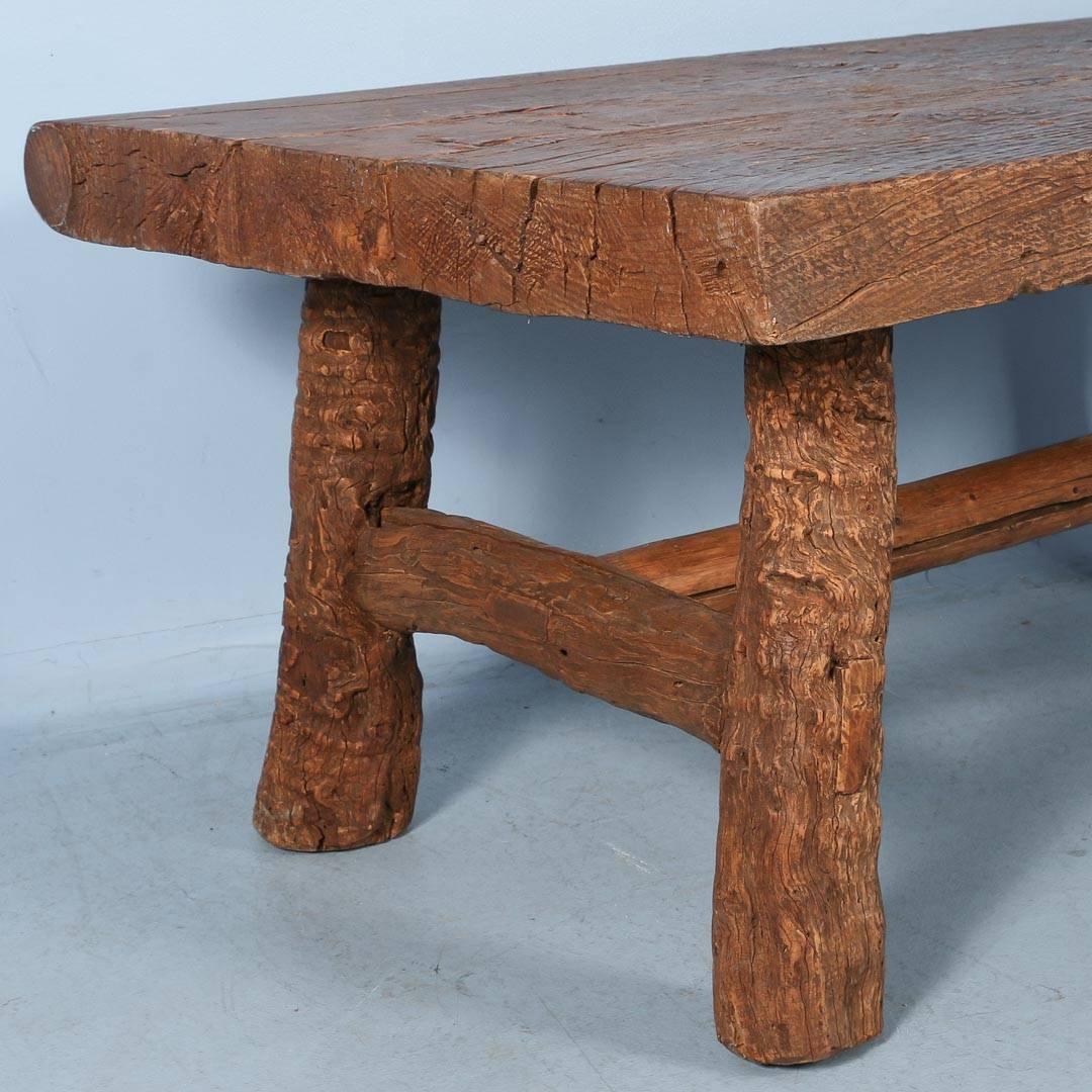 Antique Rustic Pine Desk with Mountain Look, China, circa 1860 3