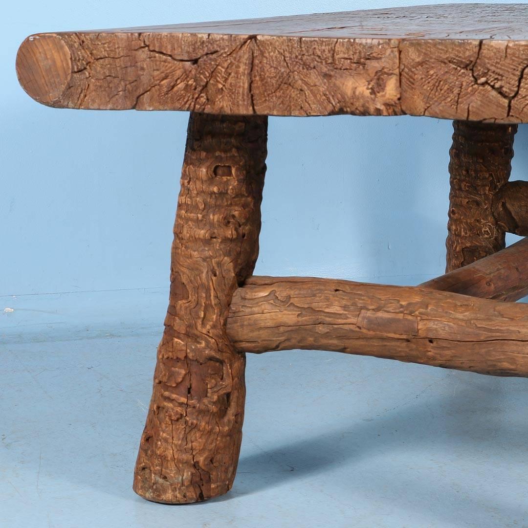 Antique Rustic Pine Desk with Mountain Look, China, circa 1860 5