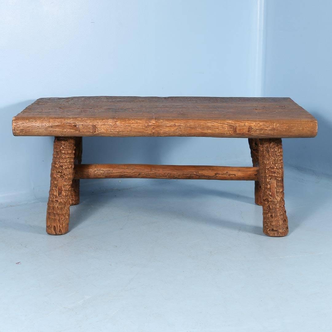 Antique Rustic Pine Desk with Mountain Look, China, circa 1860 In Good Condition In Round Top, TX