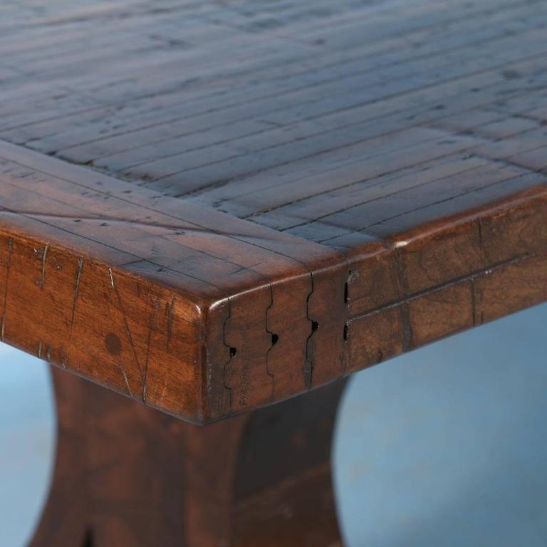 Maple Dining Table Made from Reclaimed Box Car Flooring at 1stDibs