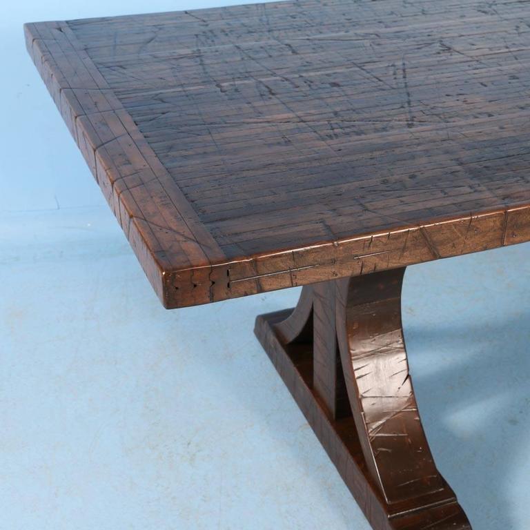 Maple Dining Table Made from Reclaimed Box Car Flooring at 1stDibs