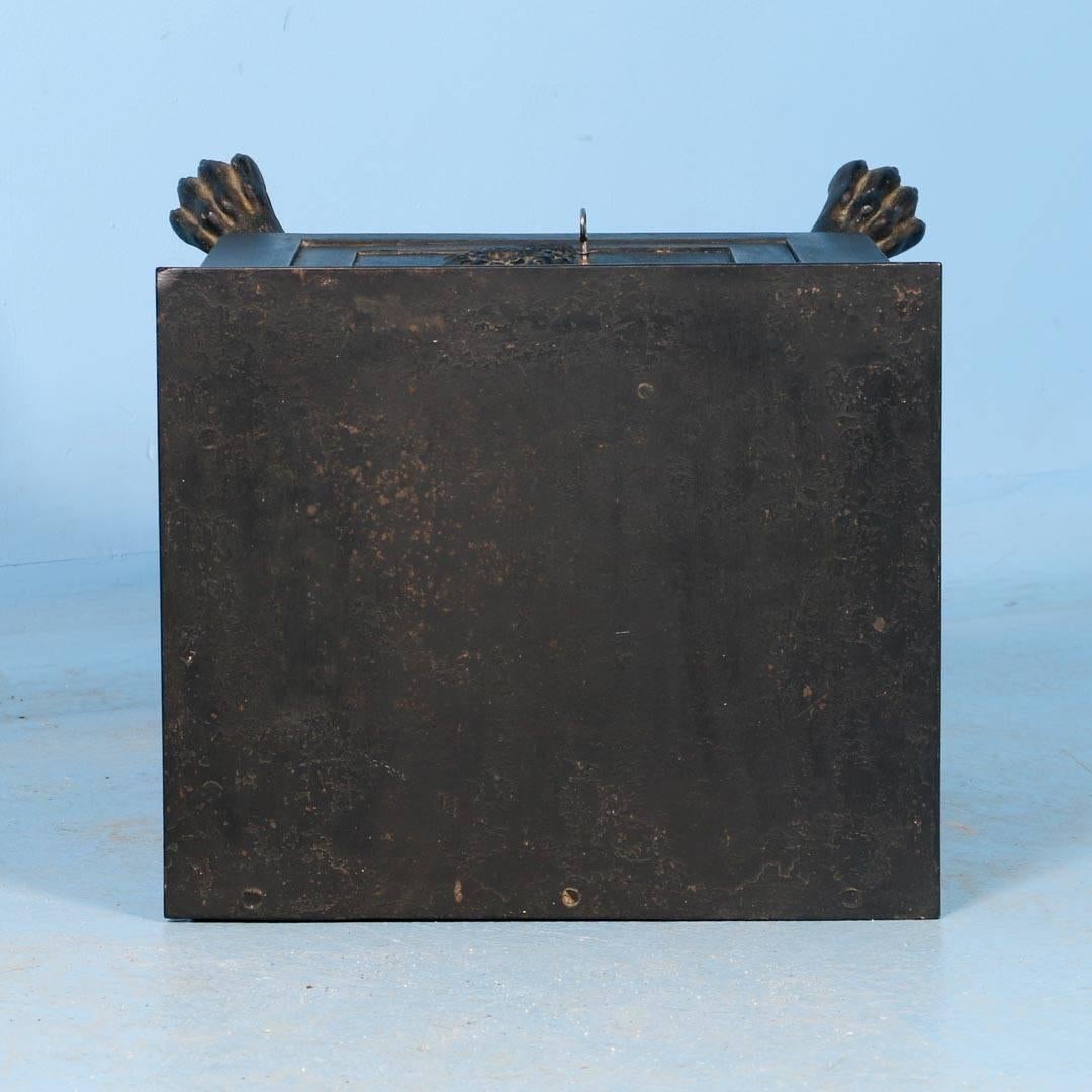 19th Century Antique Black Iron Safe from Denmark, circa 1890