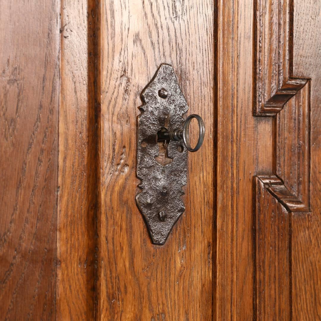 Antique Danish Oak Corner Cabinet, circa 1860-1880 2