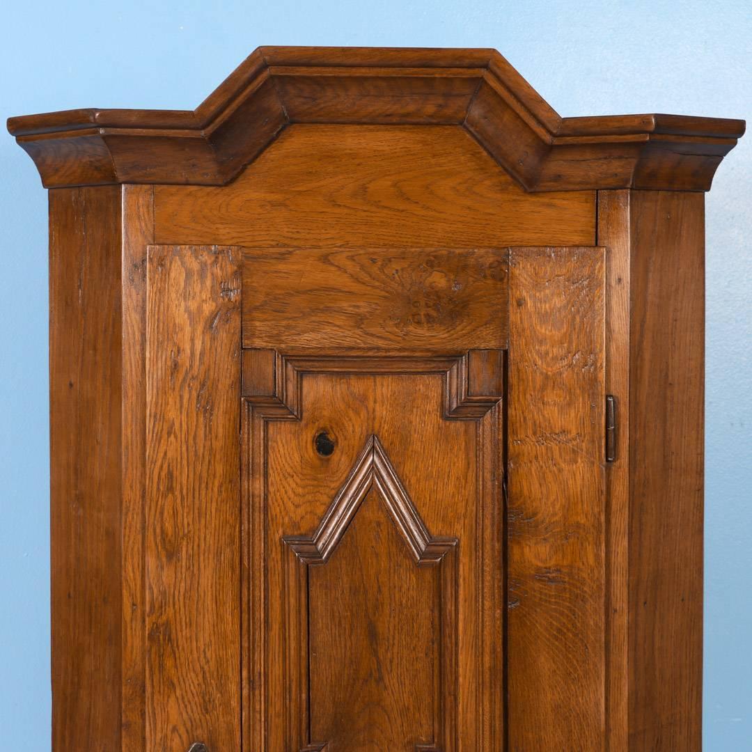 Antique Danish Oak Corner Cabinet, circa 1860-1880 1